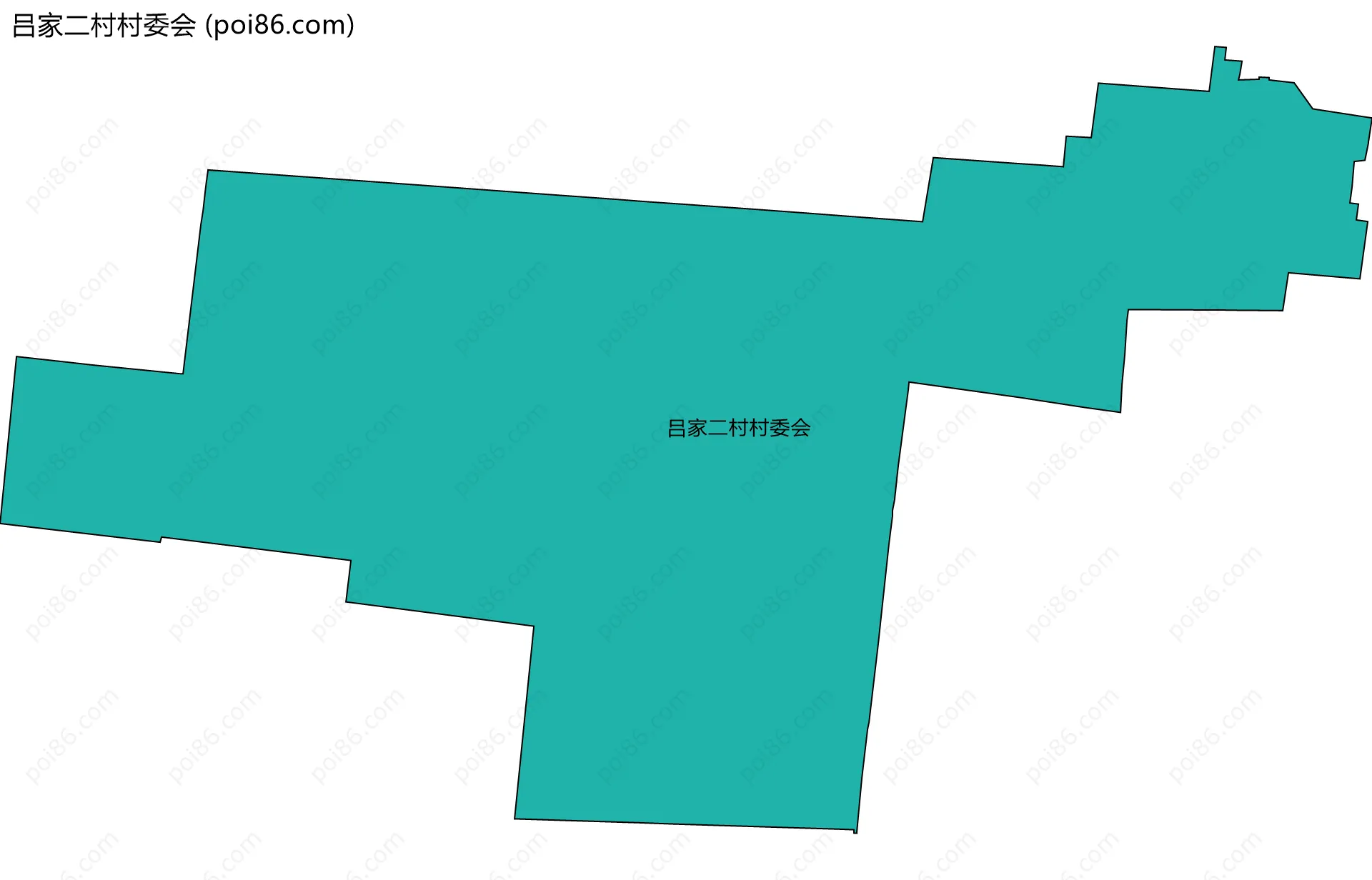 吕家二村村委会边界地图
