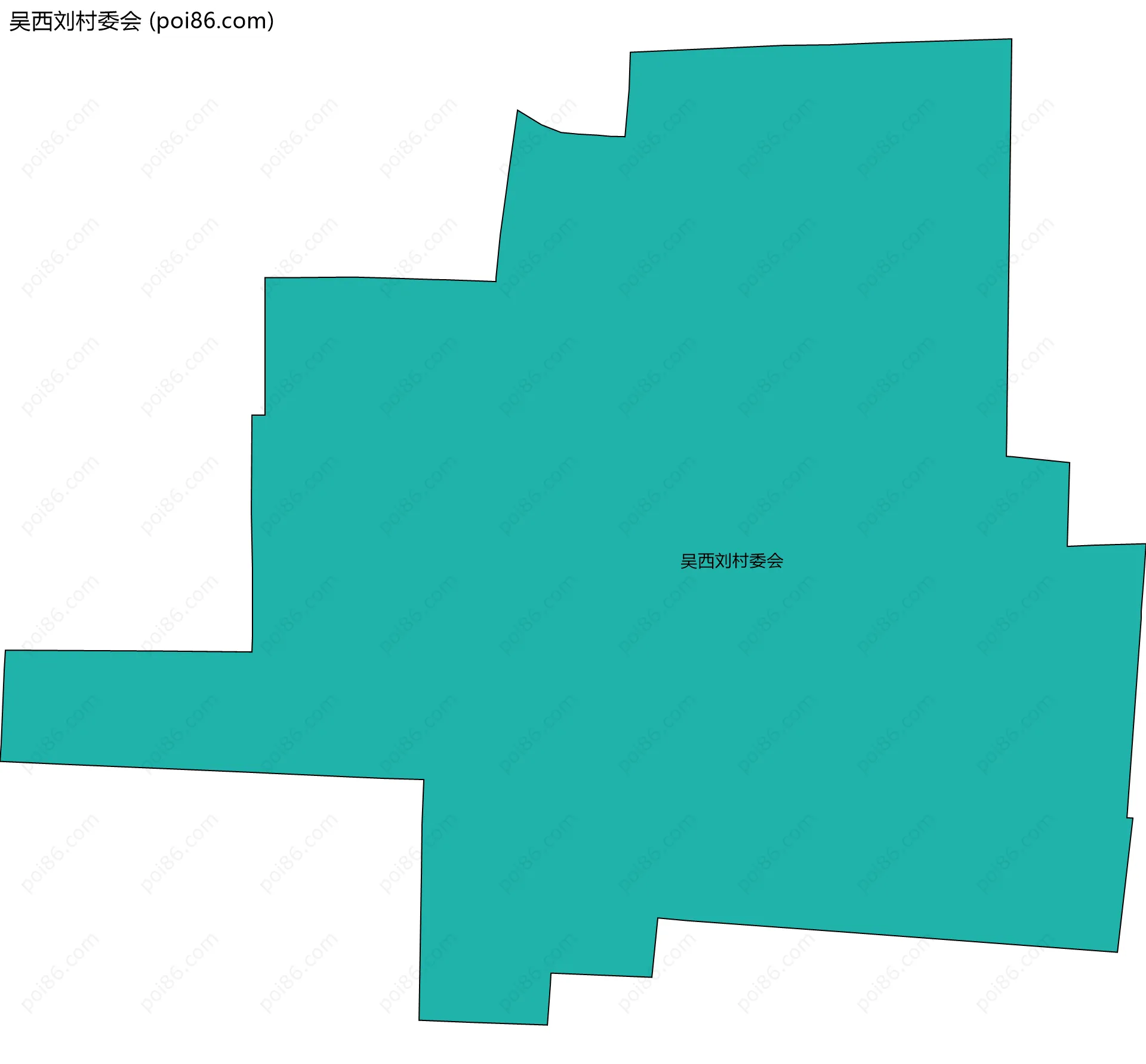 吴西刘村委会边界地图