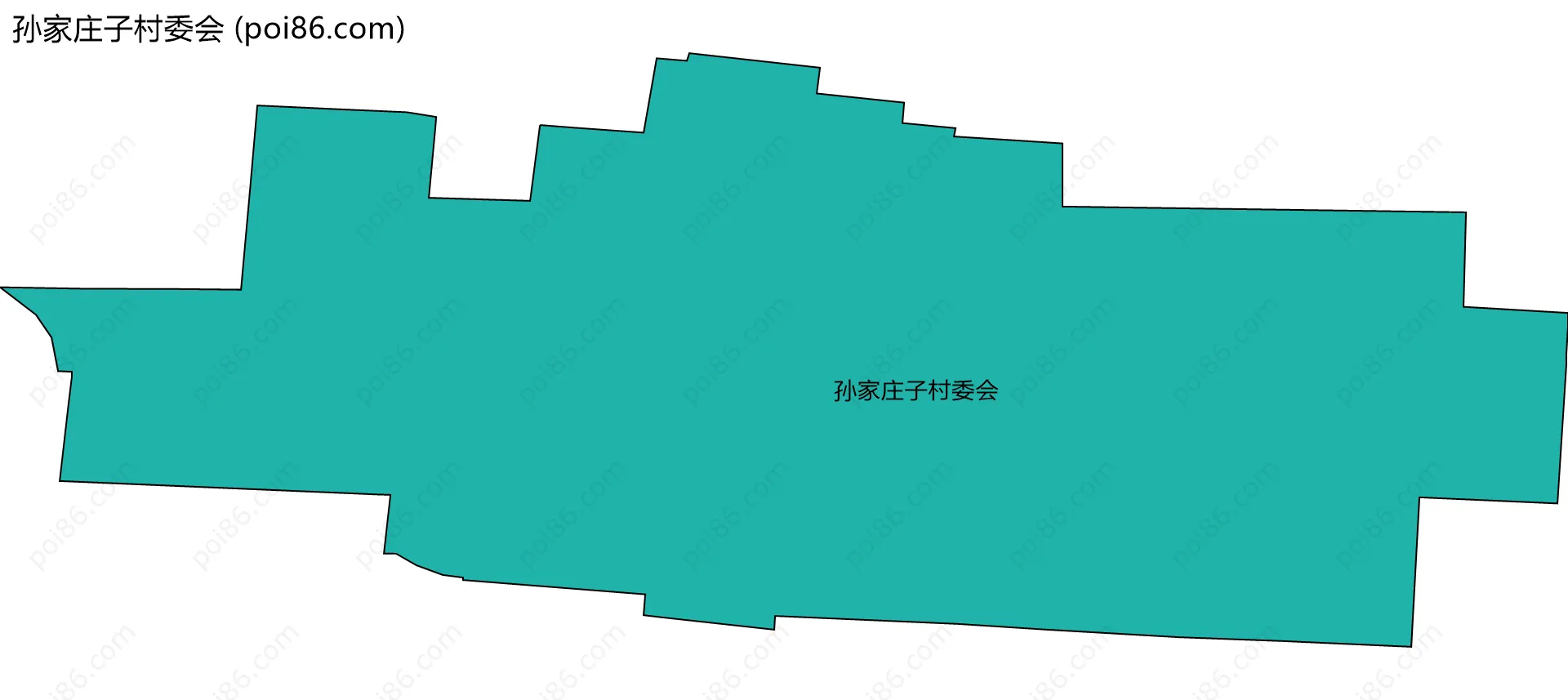 孙家庄子村委会边界地图