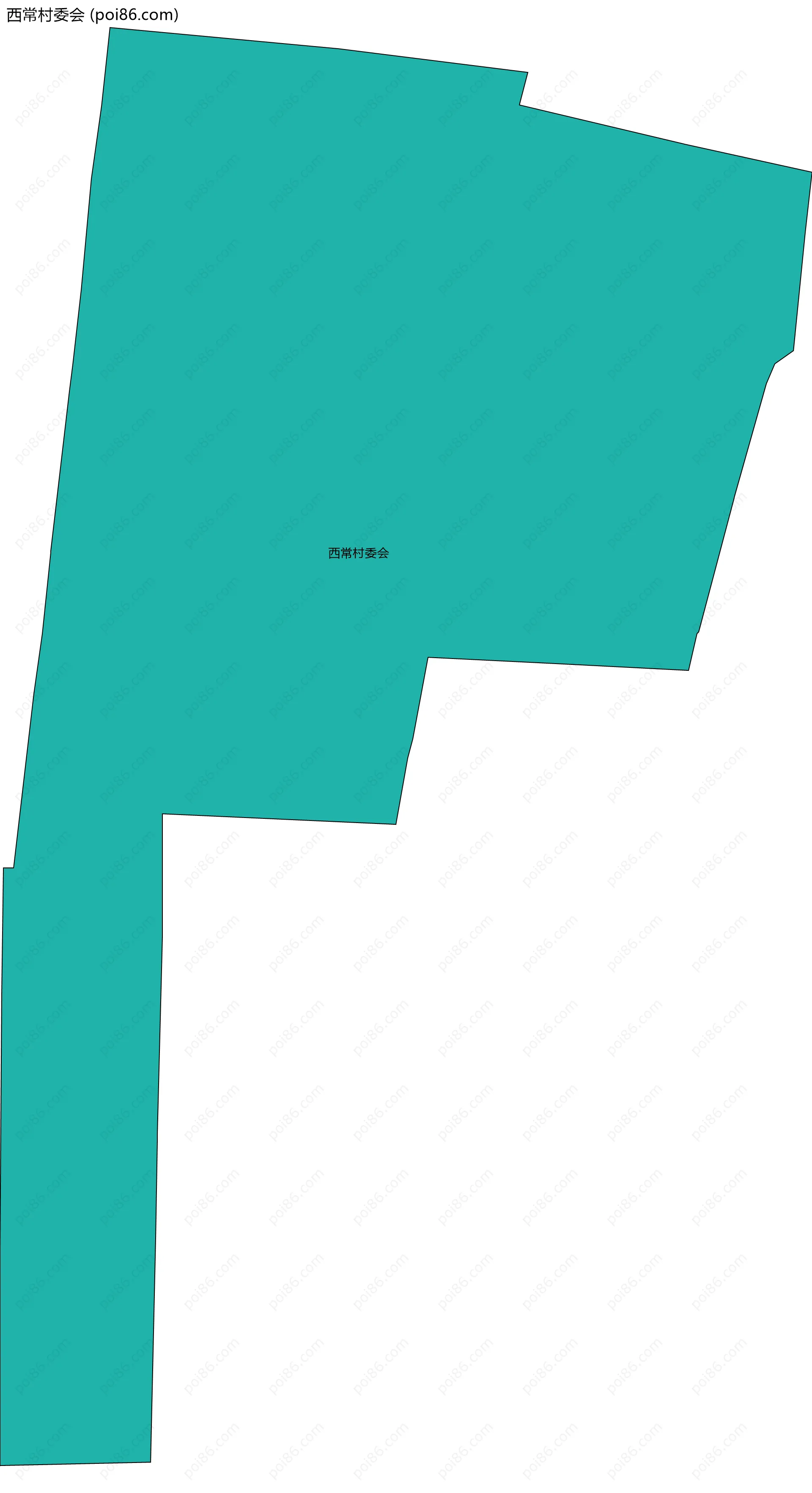 西常村委会边界地图