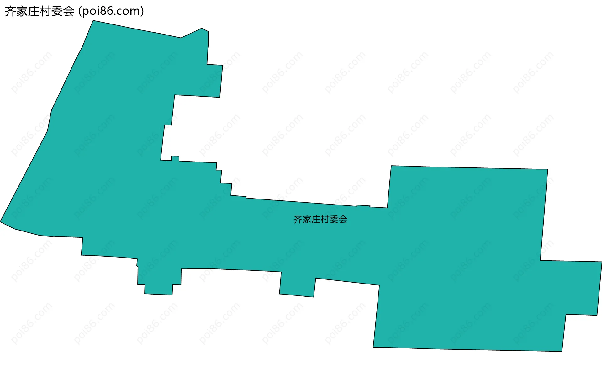 齐家庄村委会边界地图
