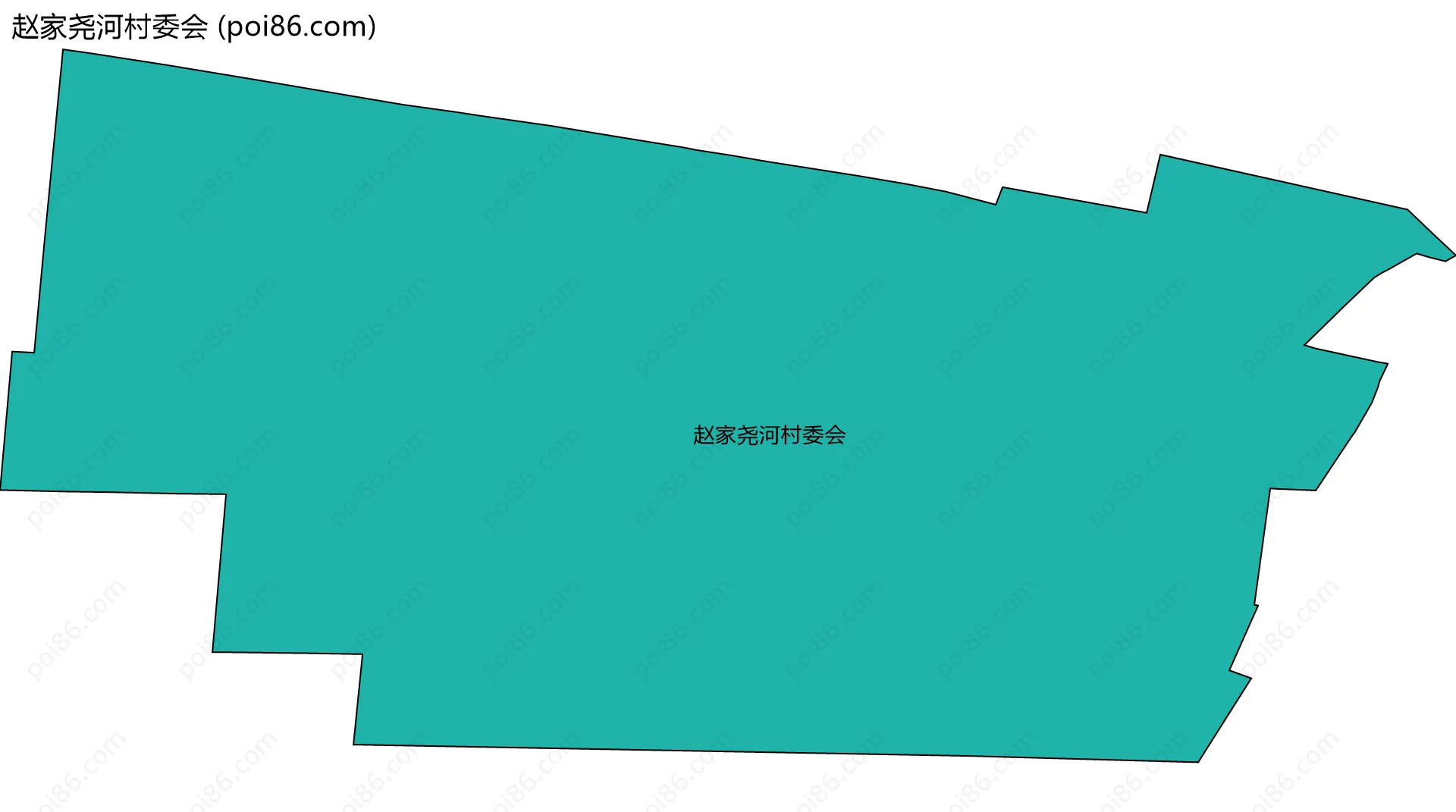 赵家尧河村委会边界地图