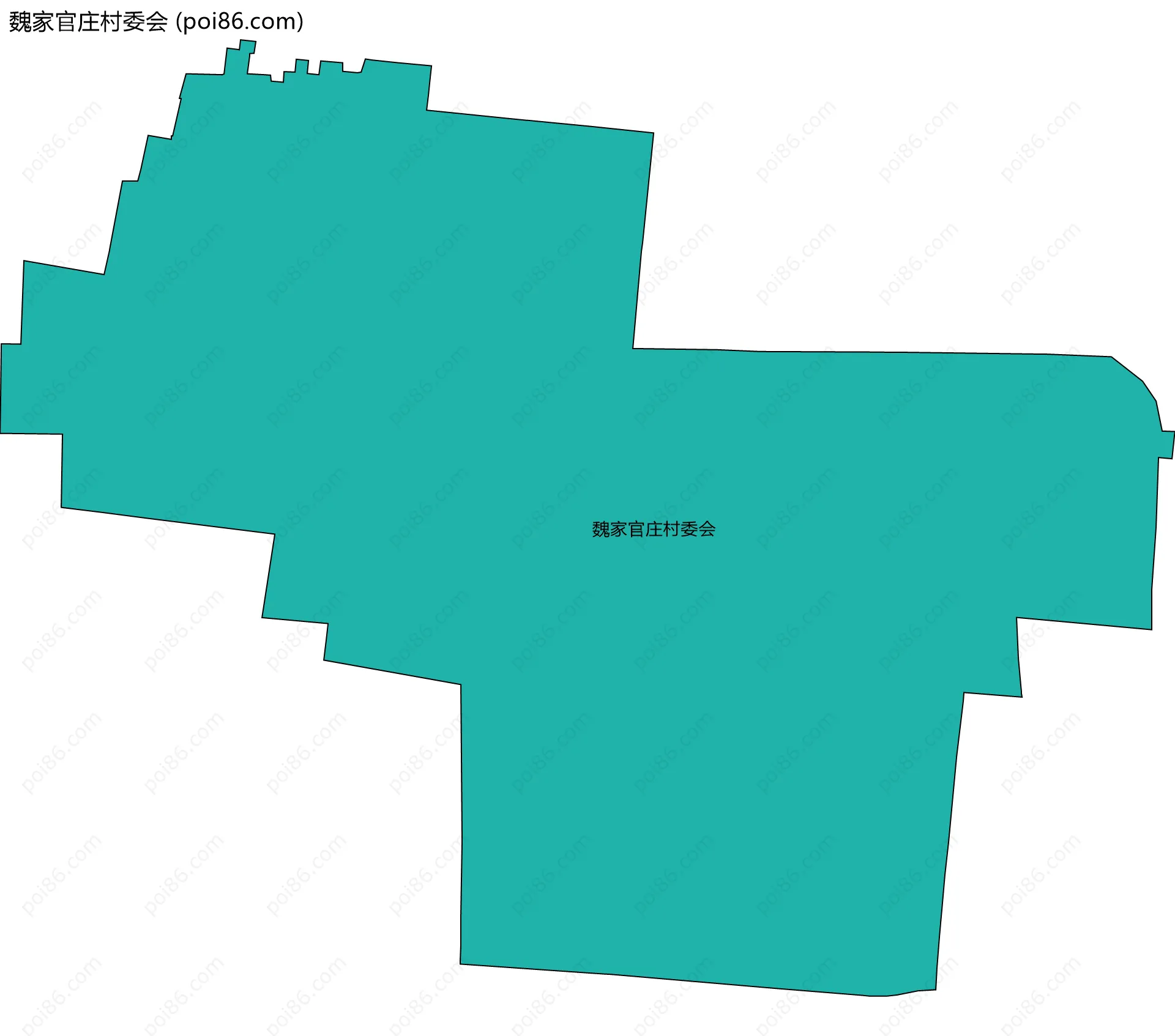 魏家官庄村委会边界地图