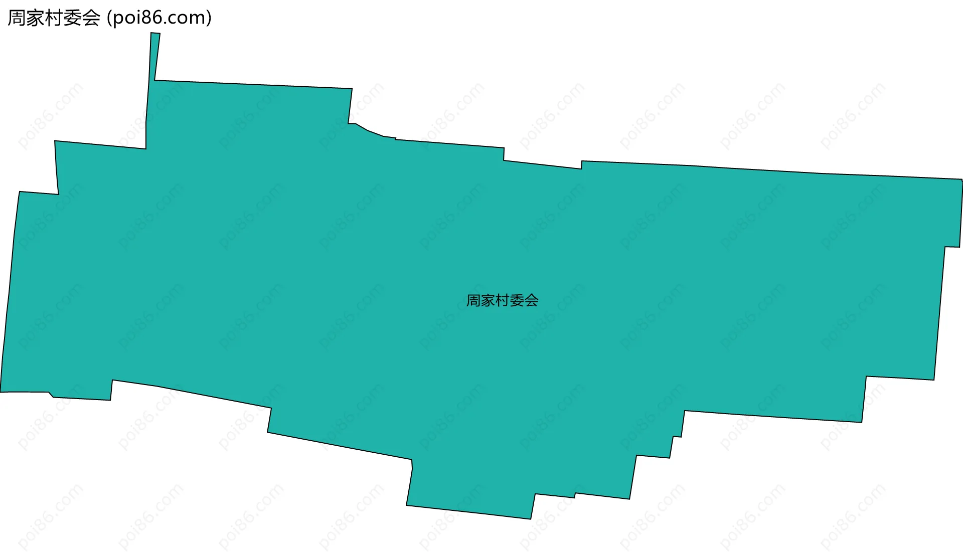 周家村委会边界地图
