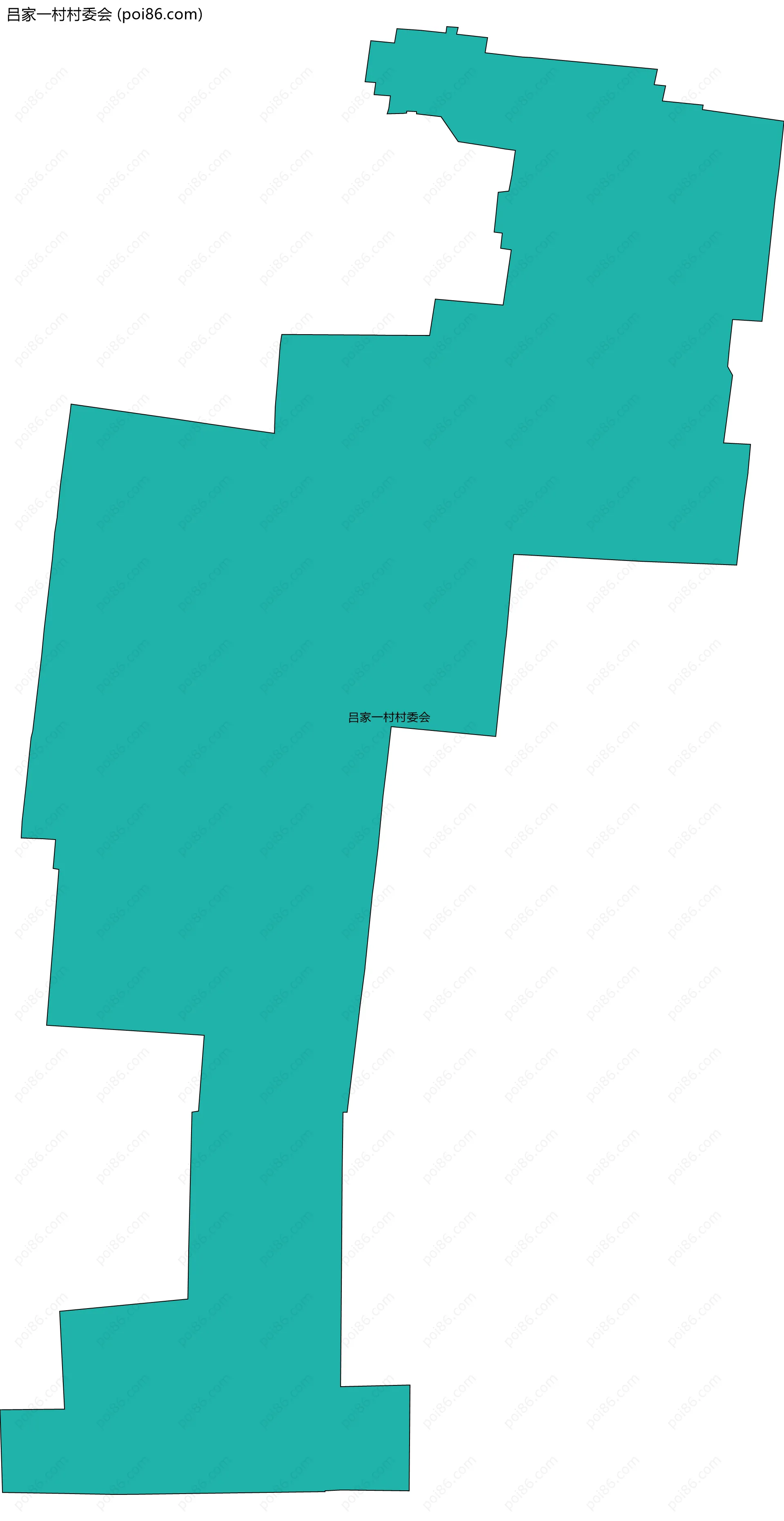 吕家一村村委会边界地图