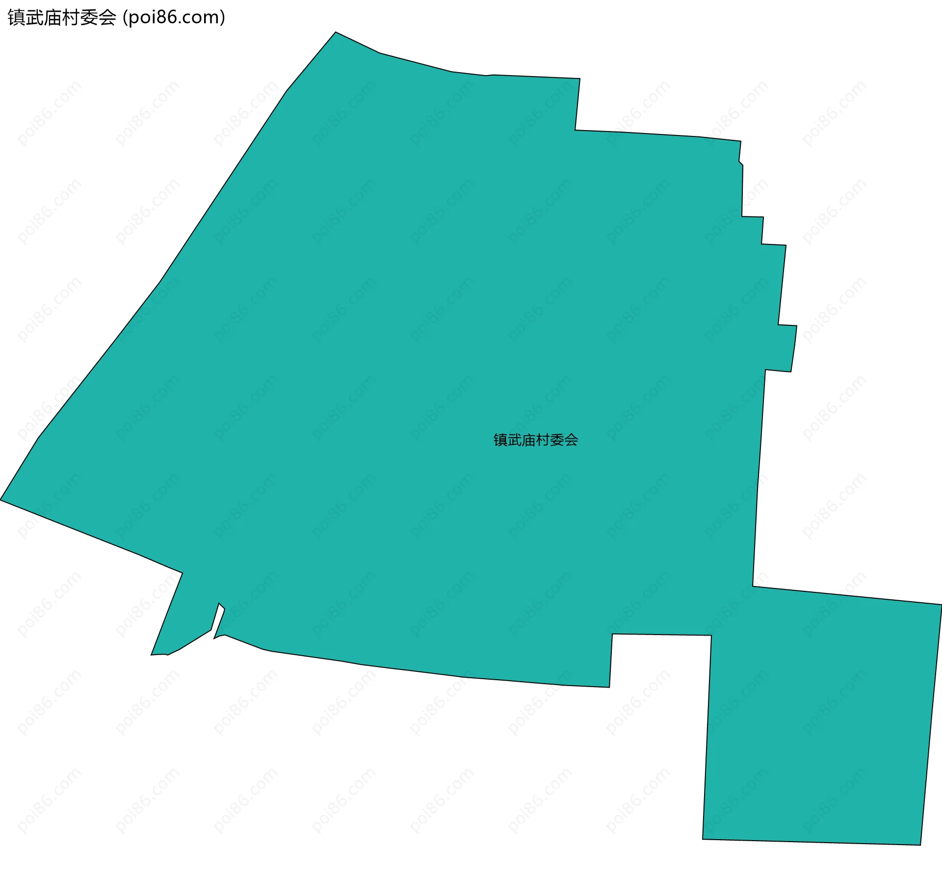 镇武庙村委会边界地图