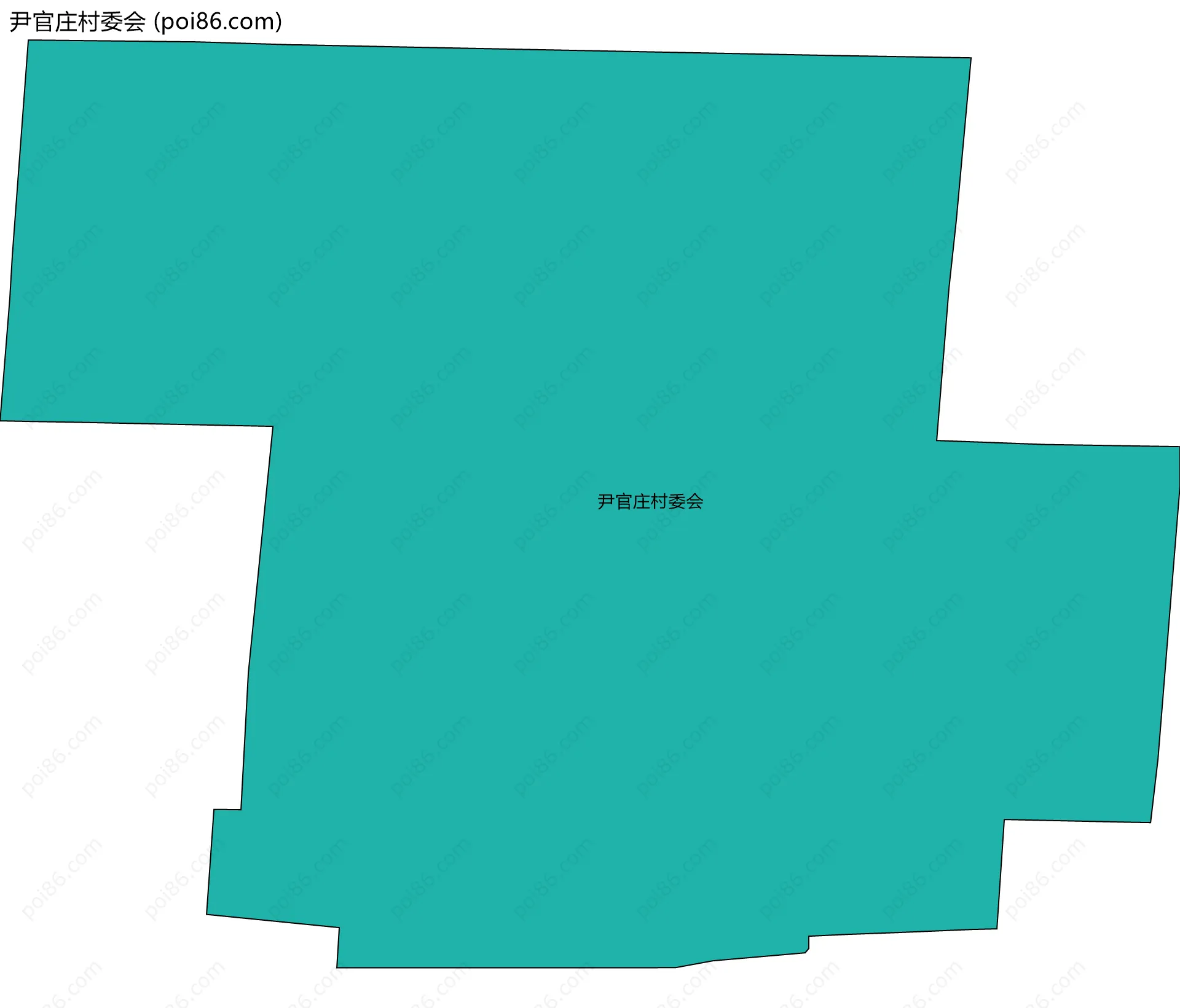 尹官庄村委会边界地图