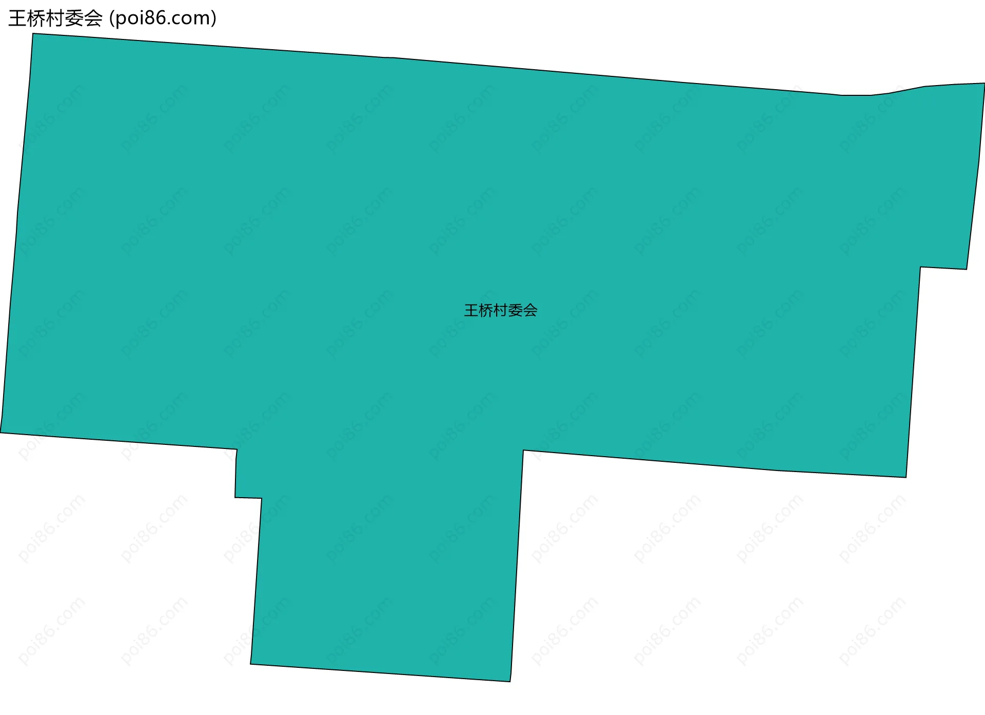 王桥村委会边界地图
