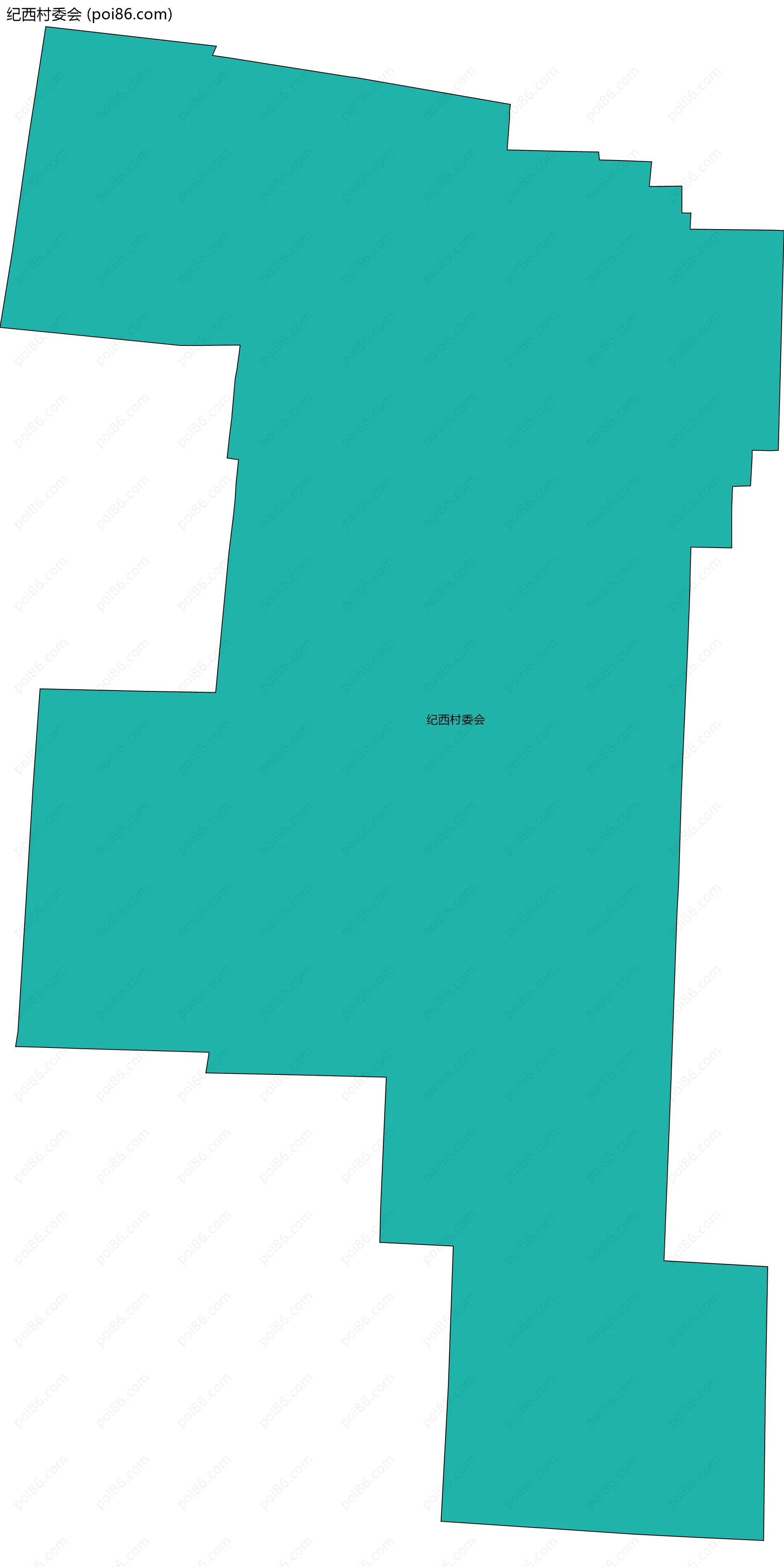 纪西村委会边界地图