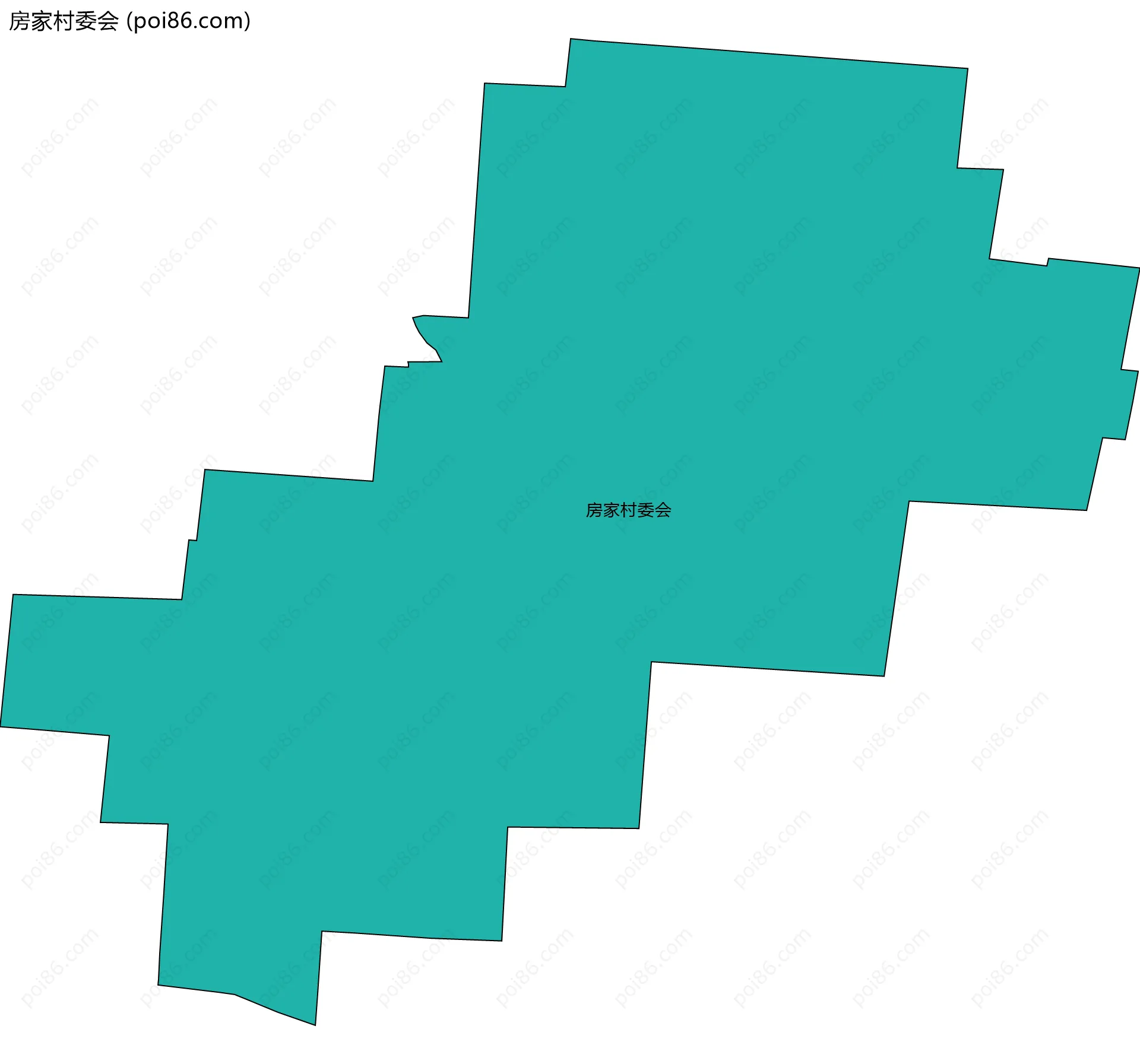 房家村委会边界地图