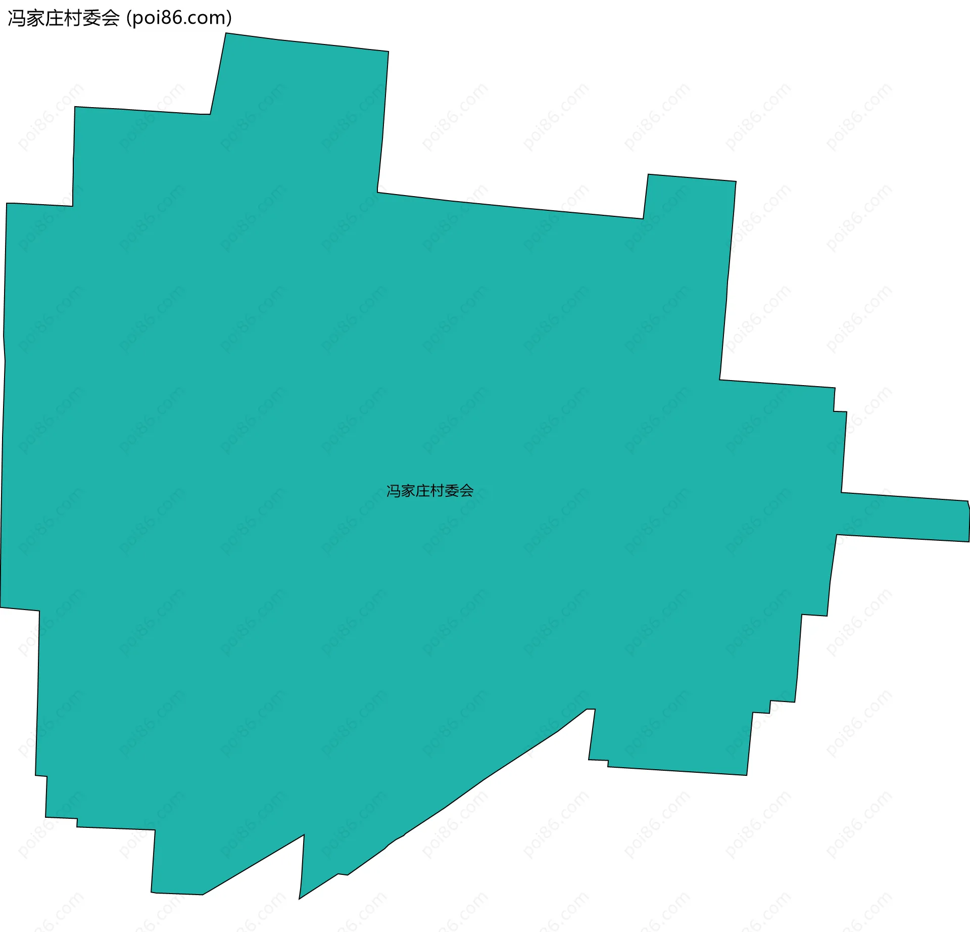 冯家庄村委会边界地图
