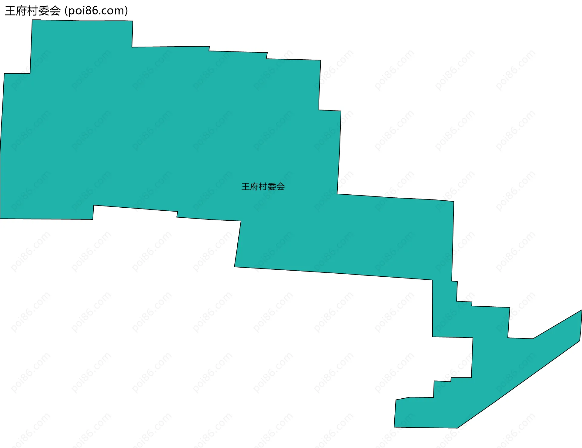 王府村委会边界地图