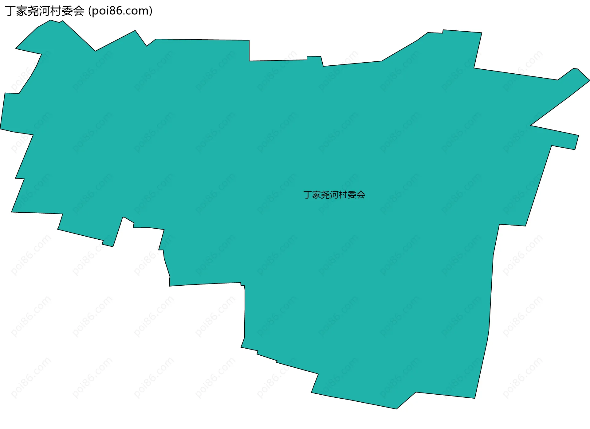 丁家尧河村委会边界地图