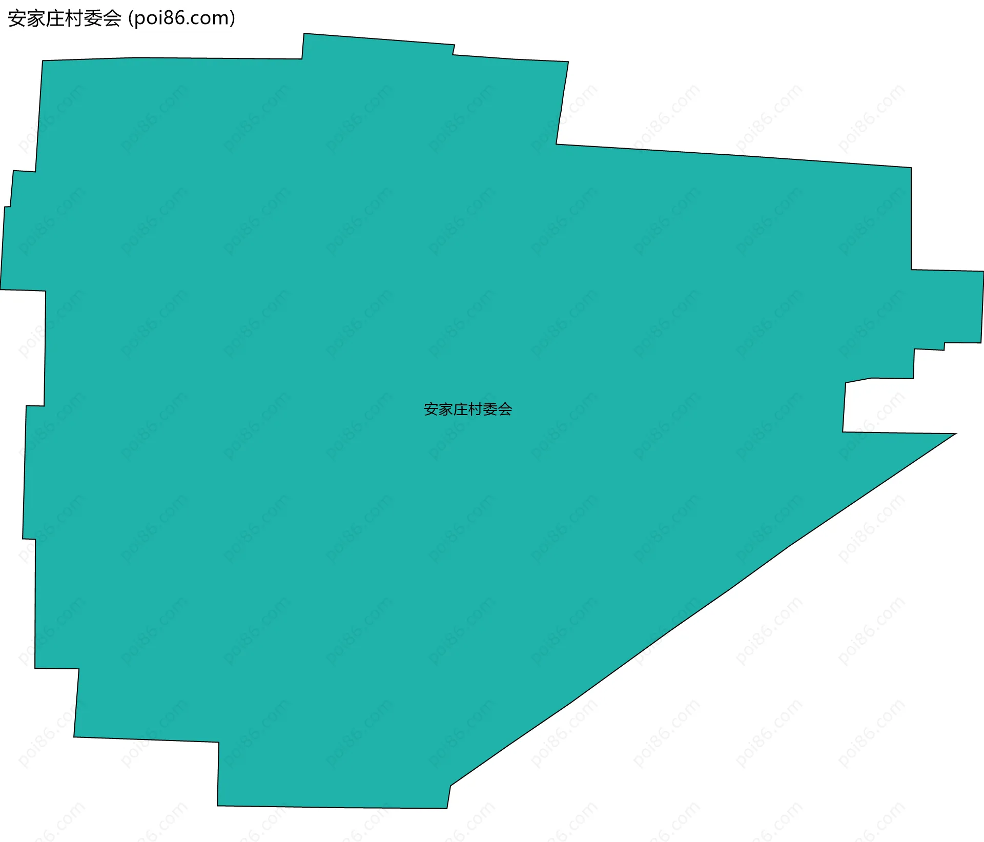 安家庄村委会边界地图