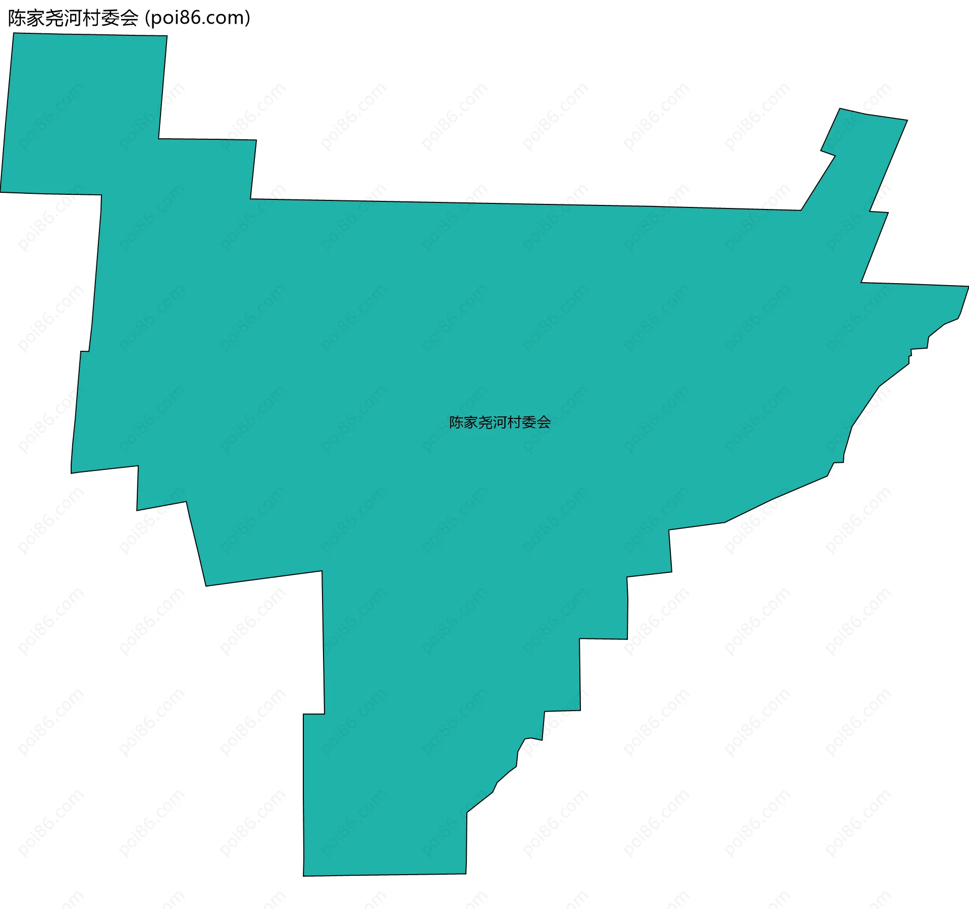 陈家尧河村委会边界地图