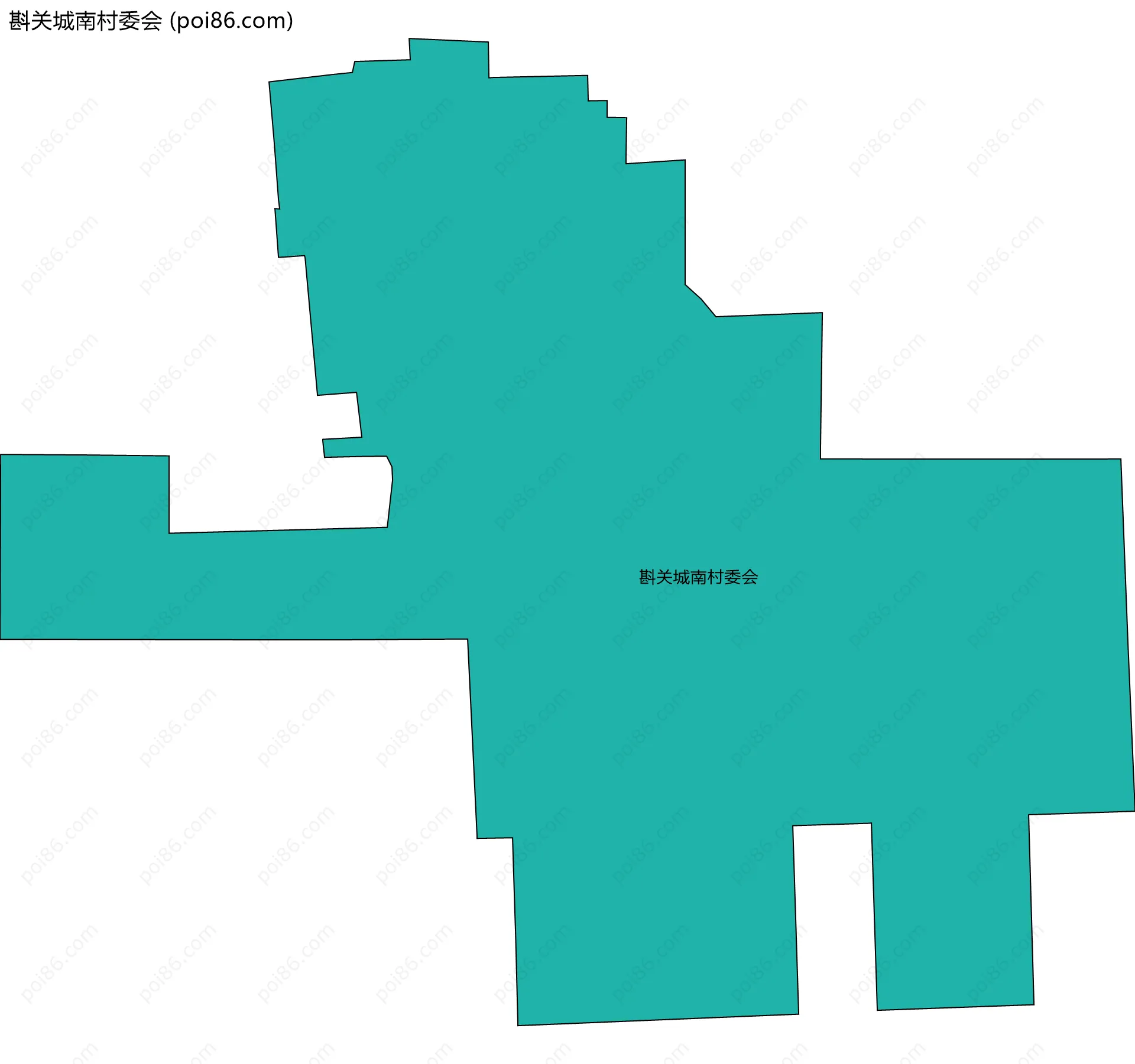 斟关城南村委会边界地图