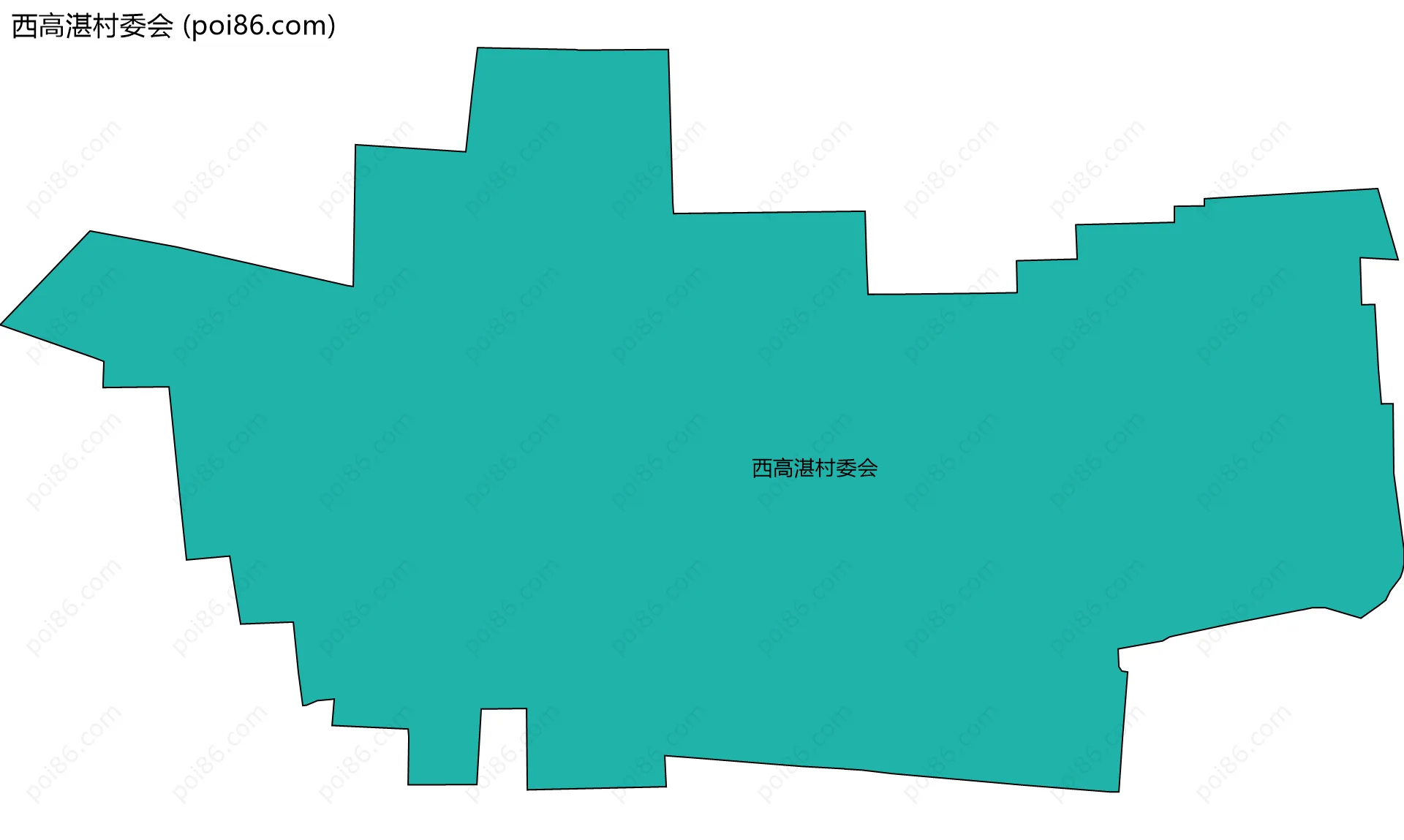 西高湛村委会边界地图