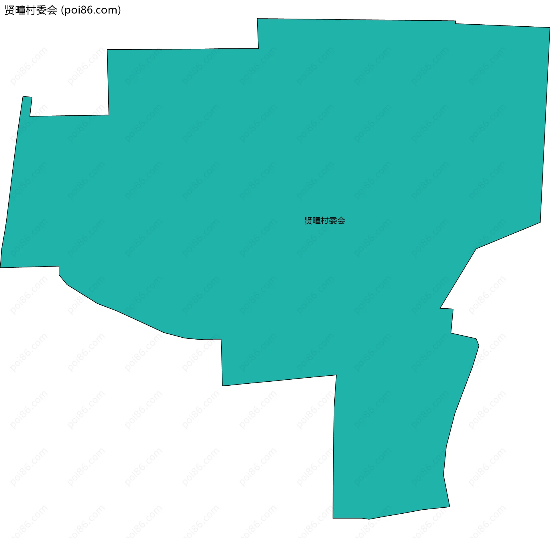 贤疃村委会边界地图