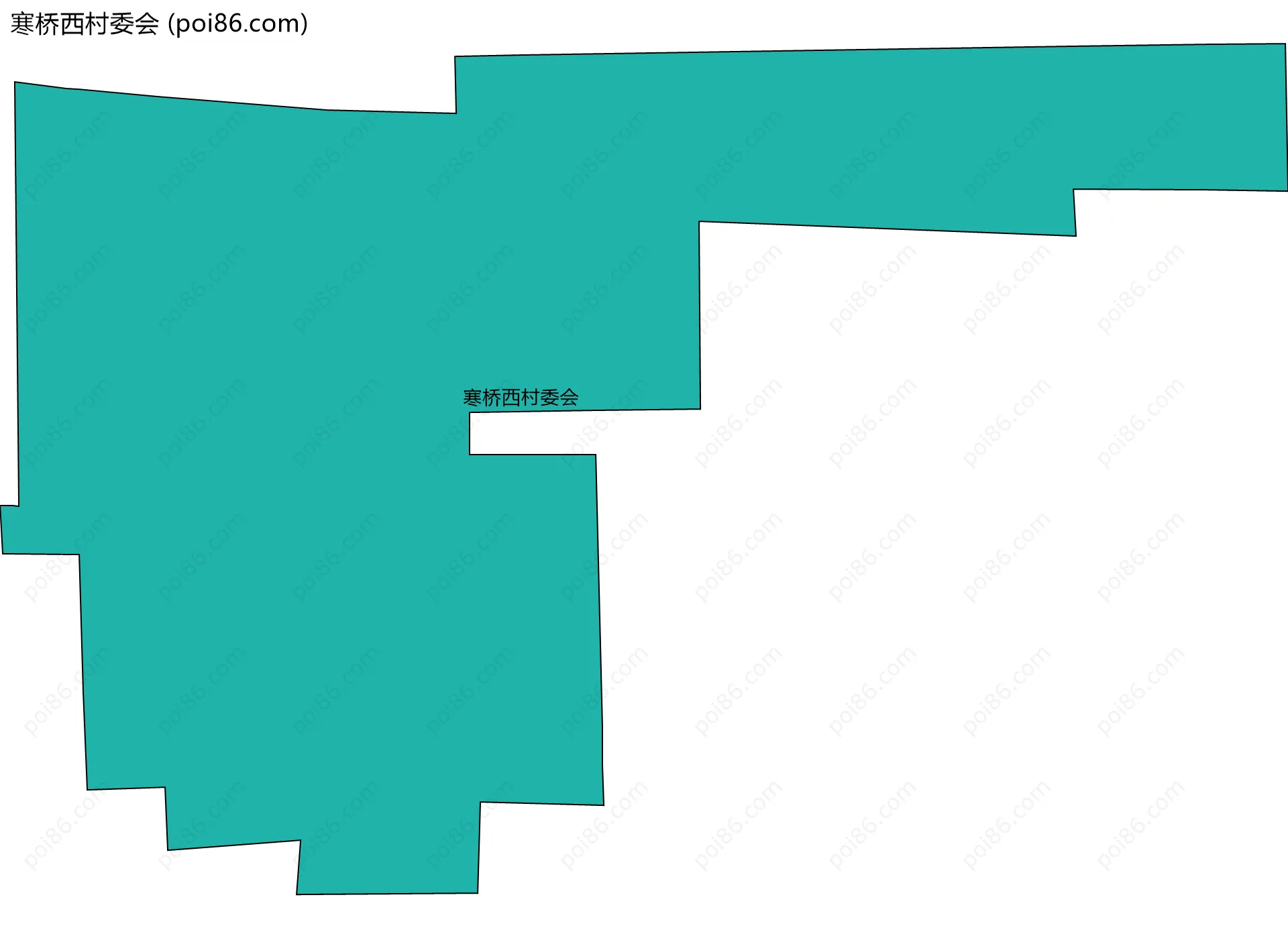 寒桥西村委会边界地图