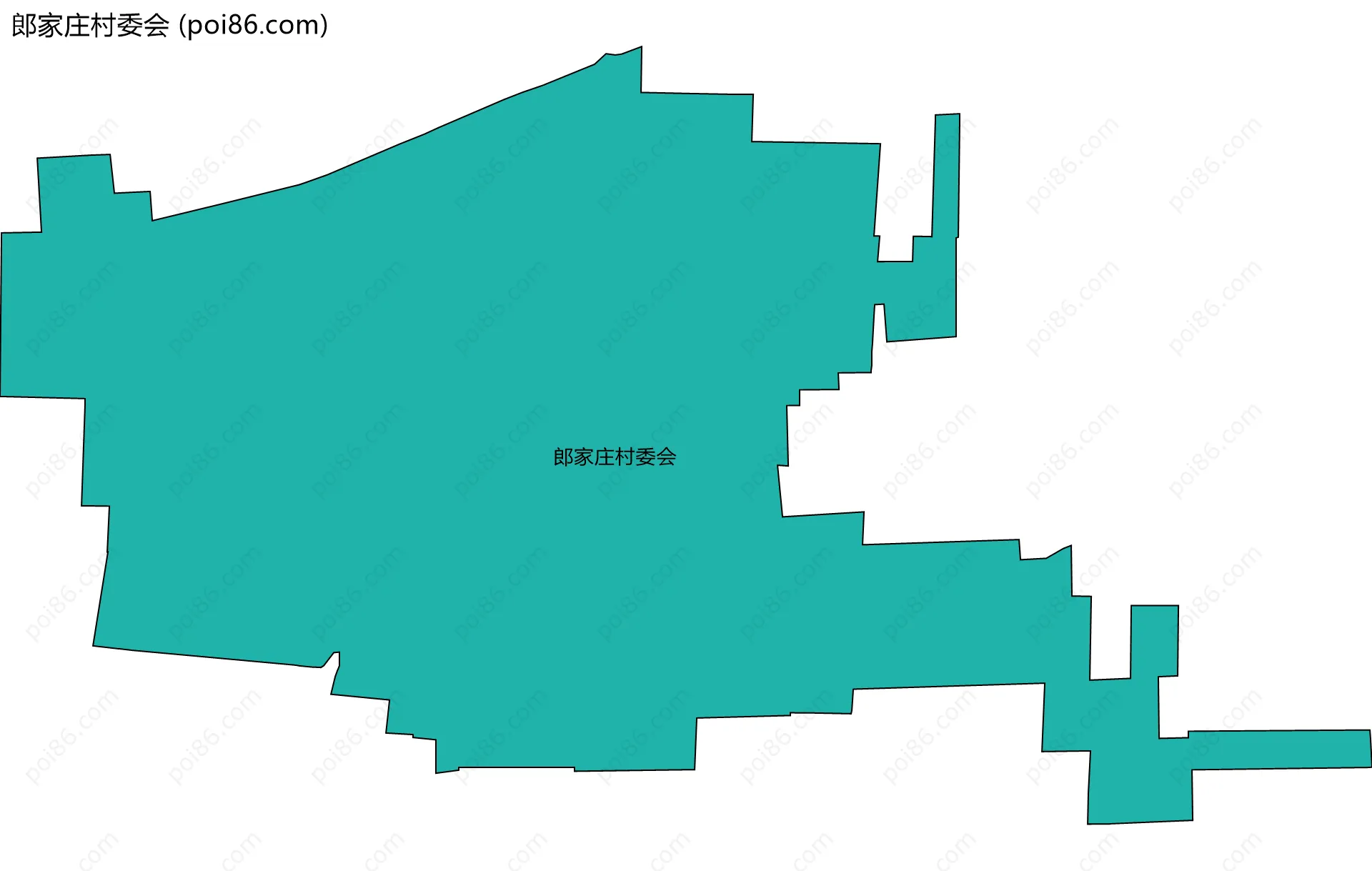 郎家庄村委会边界地图