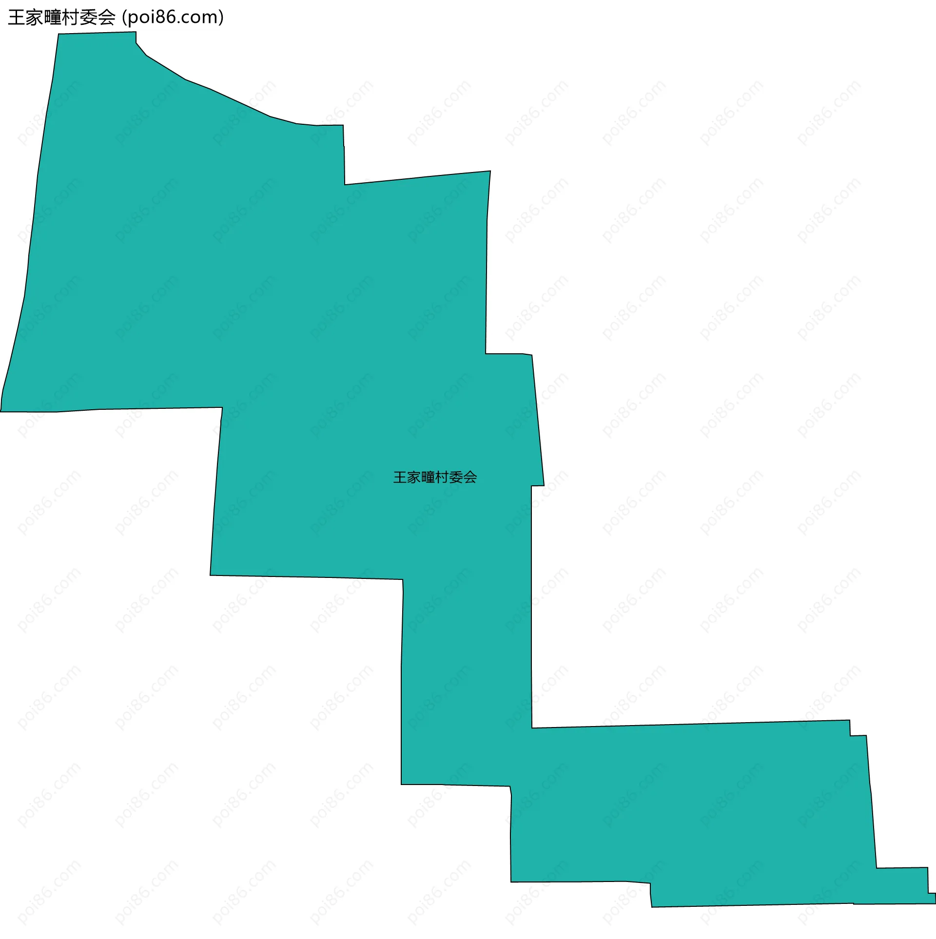 王家疃村委会边界地图
