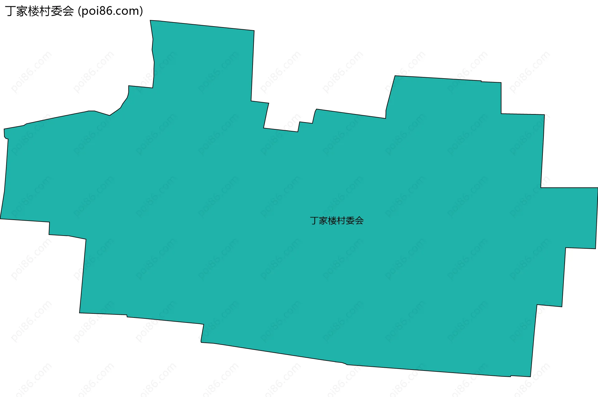 丁家楼村委会边界地图