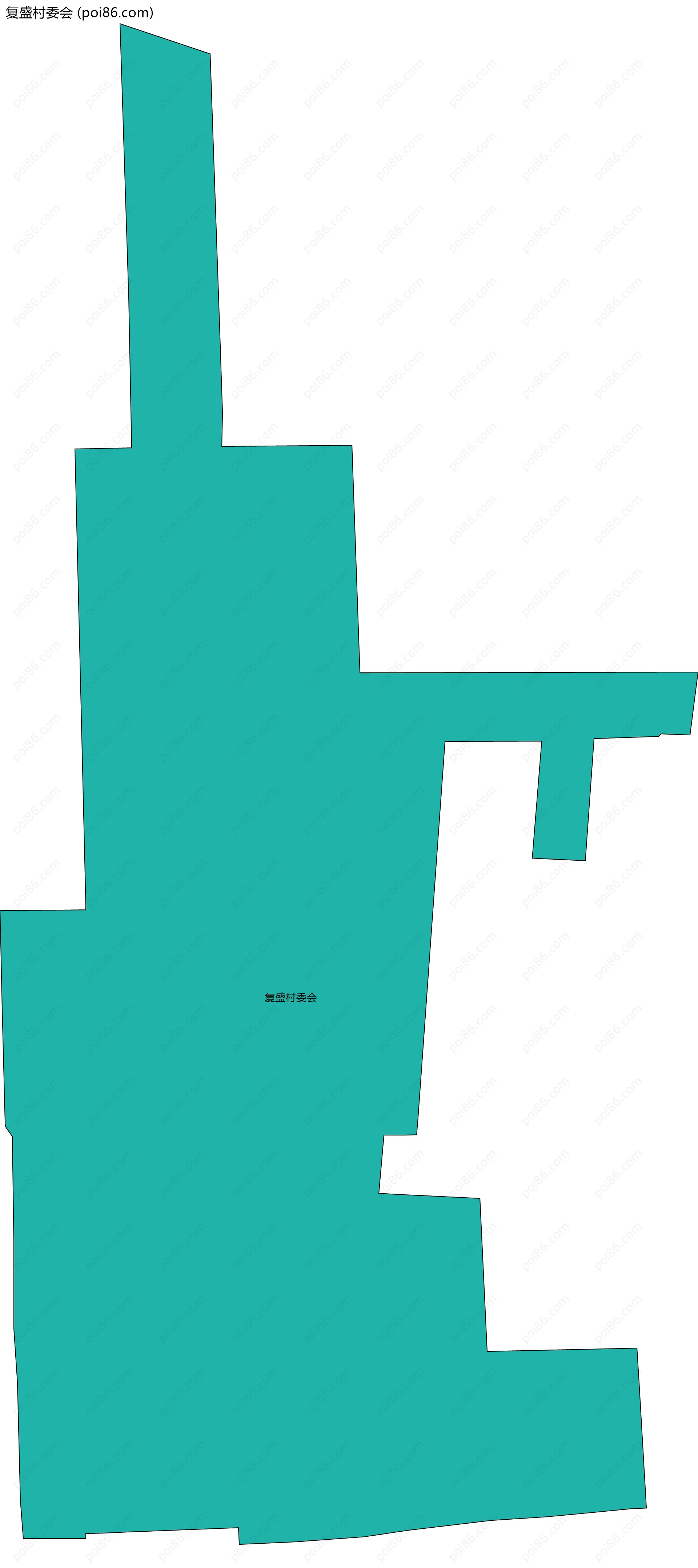 复盛村委会边界地图