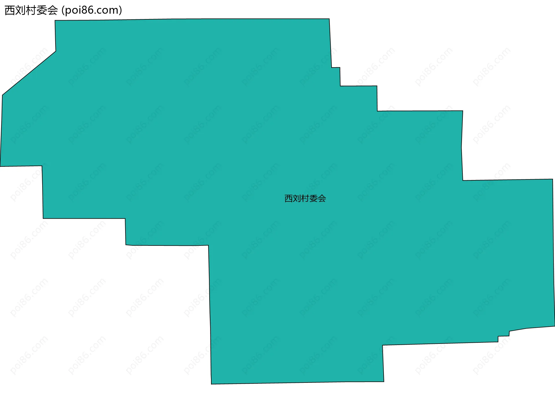 西刘村委会边界地图