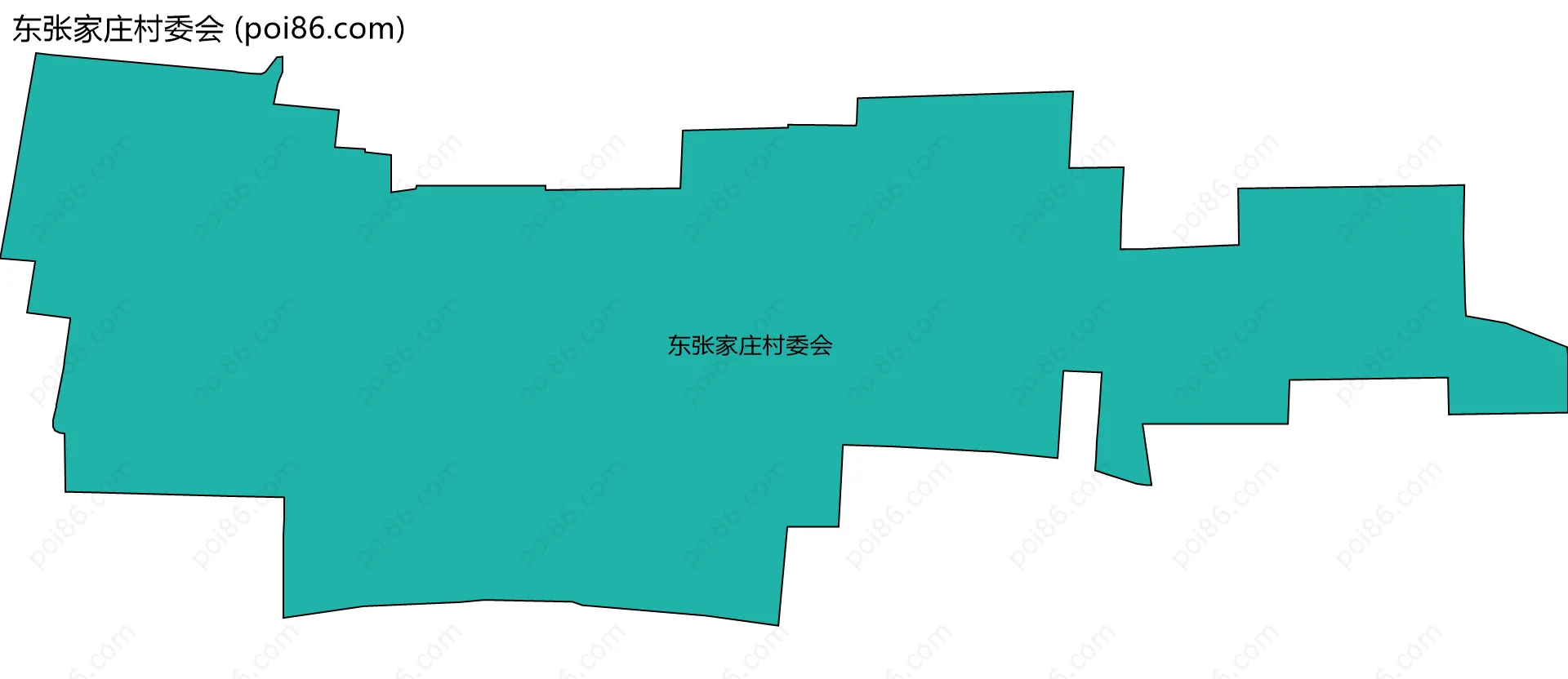 东张家庄村委会边界地图
