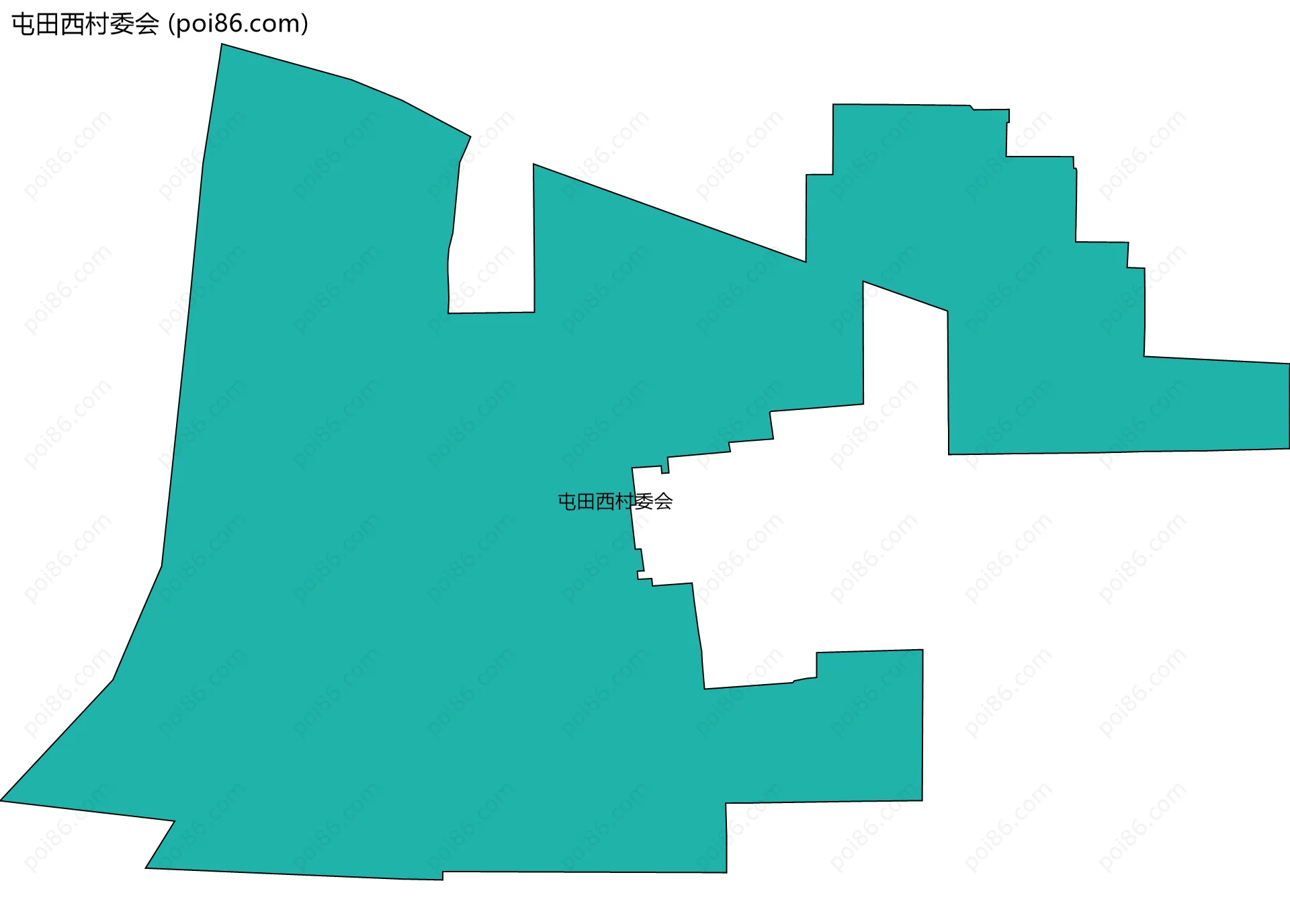 屯田西村委会边界地图