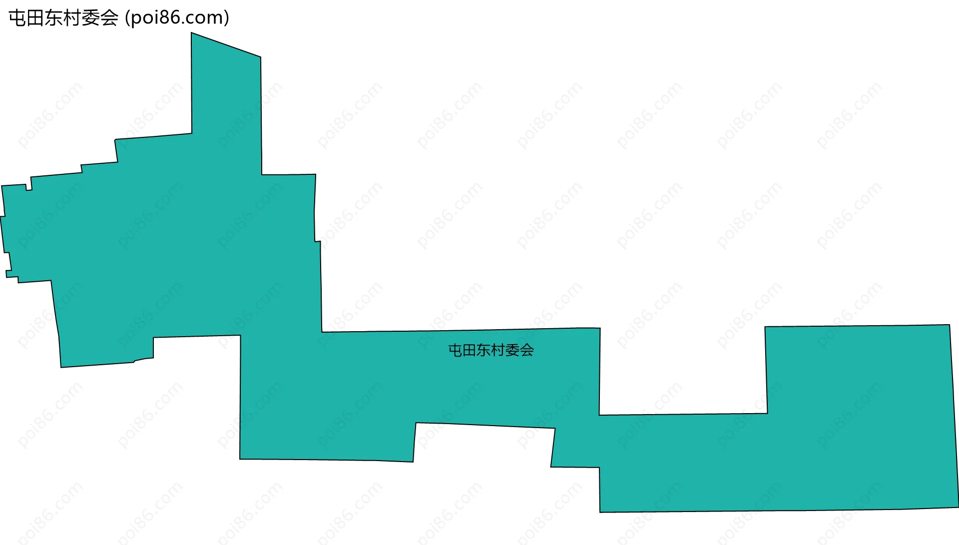 屯田东村委会边界地图