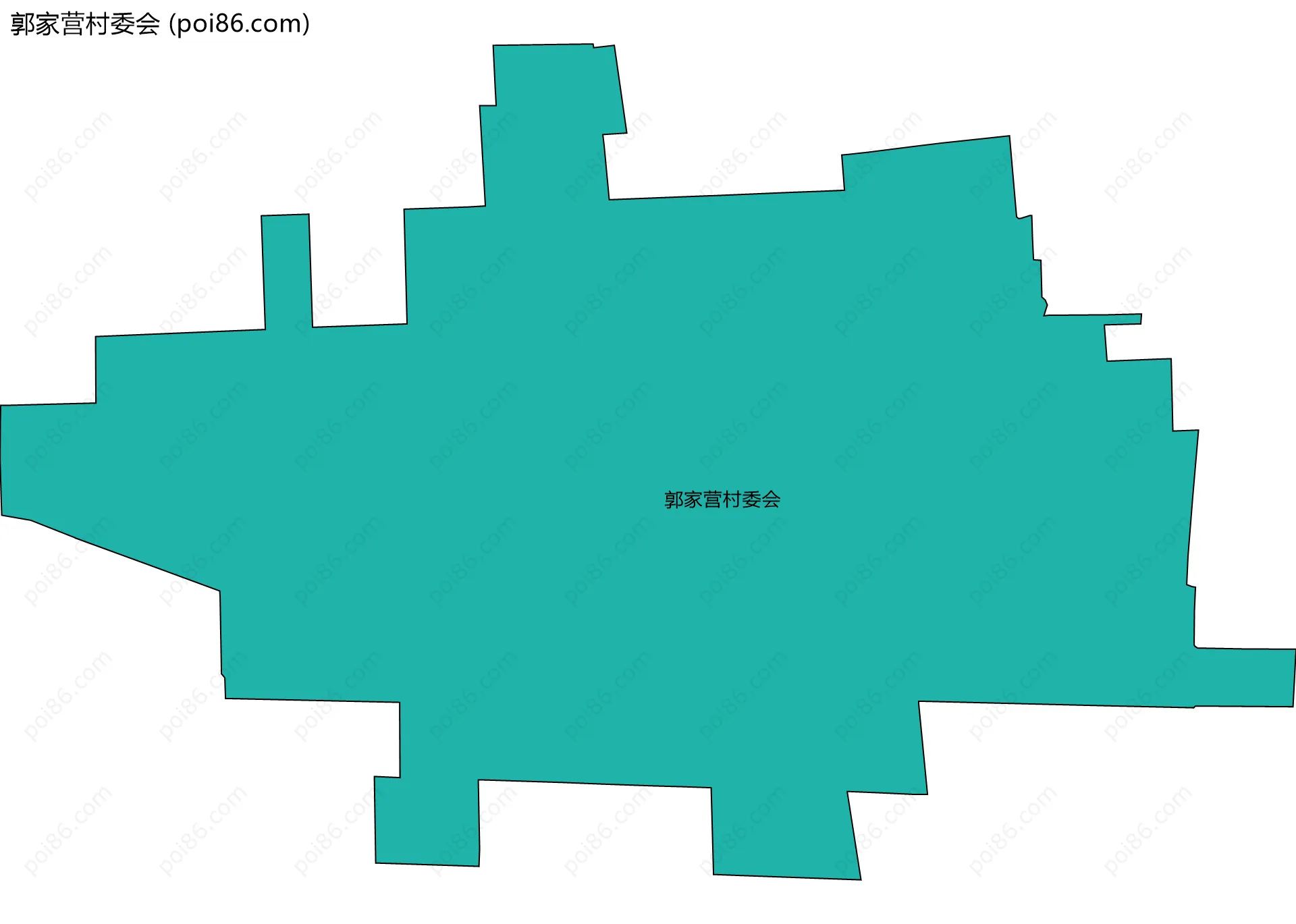 郭家营村委会边界地图