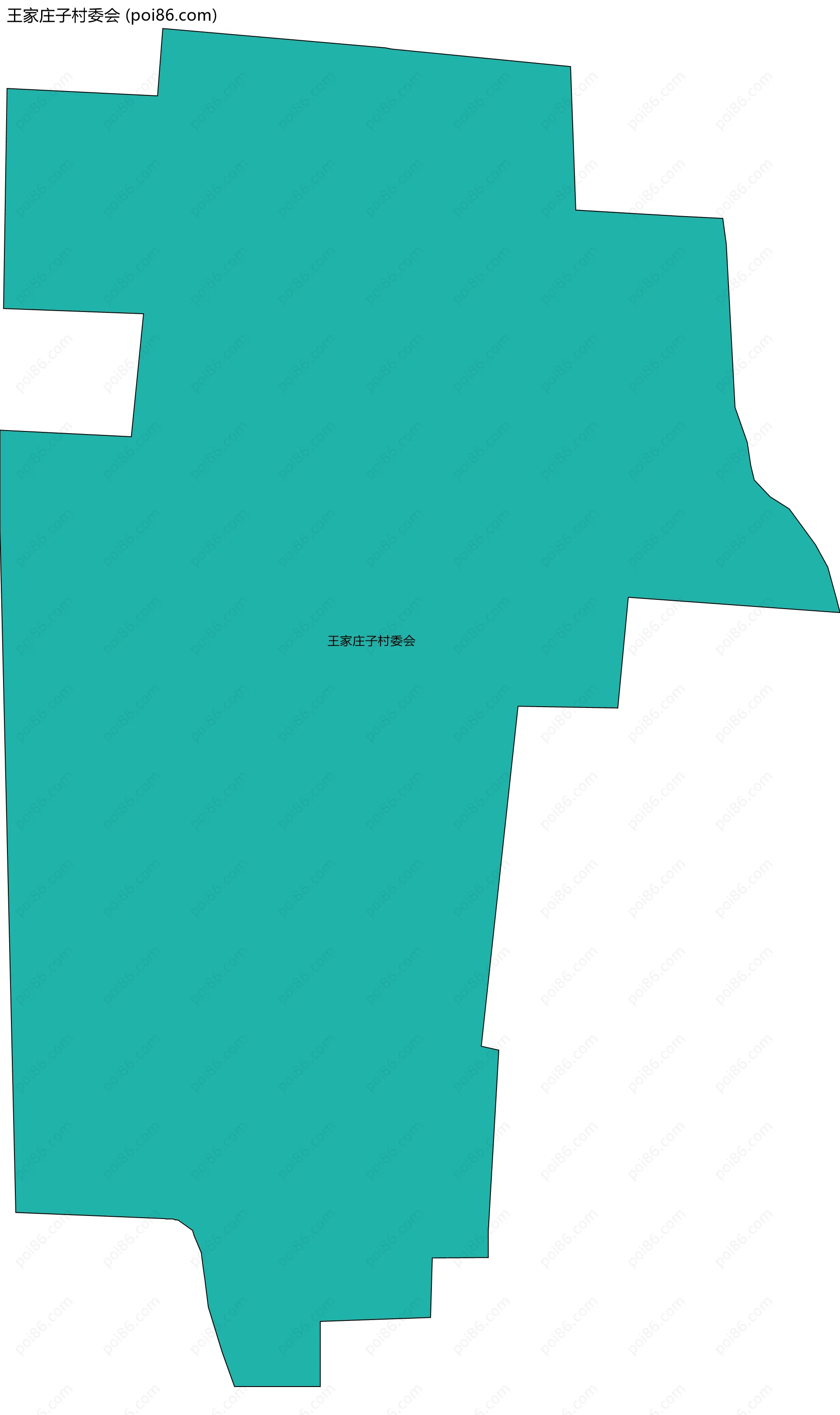 王家庄子村委会边界地图