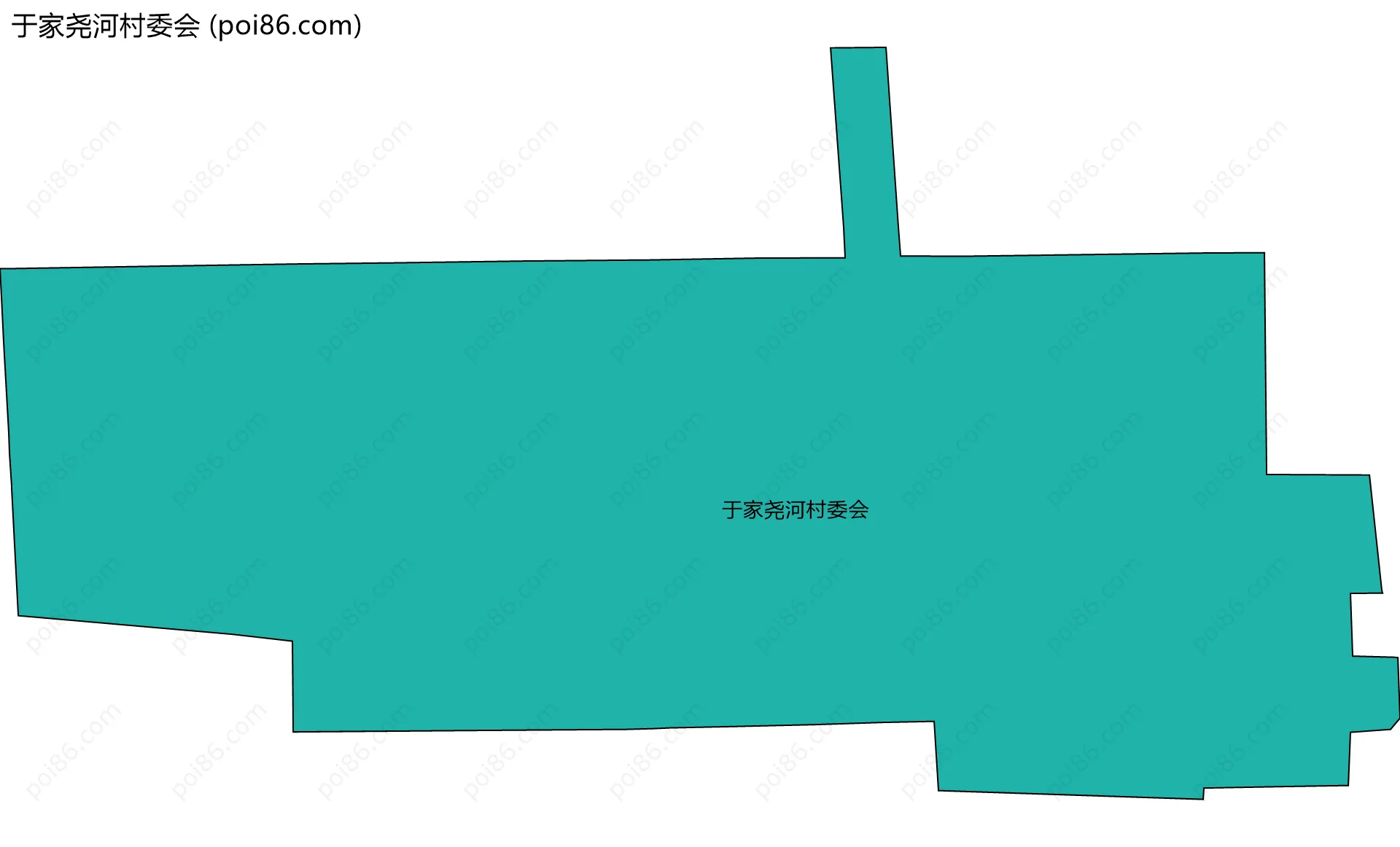 于家尧河村委会边界地图