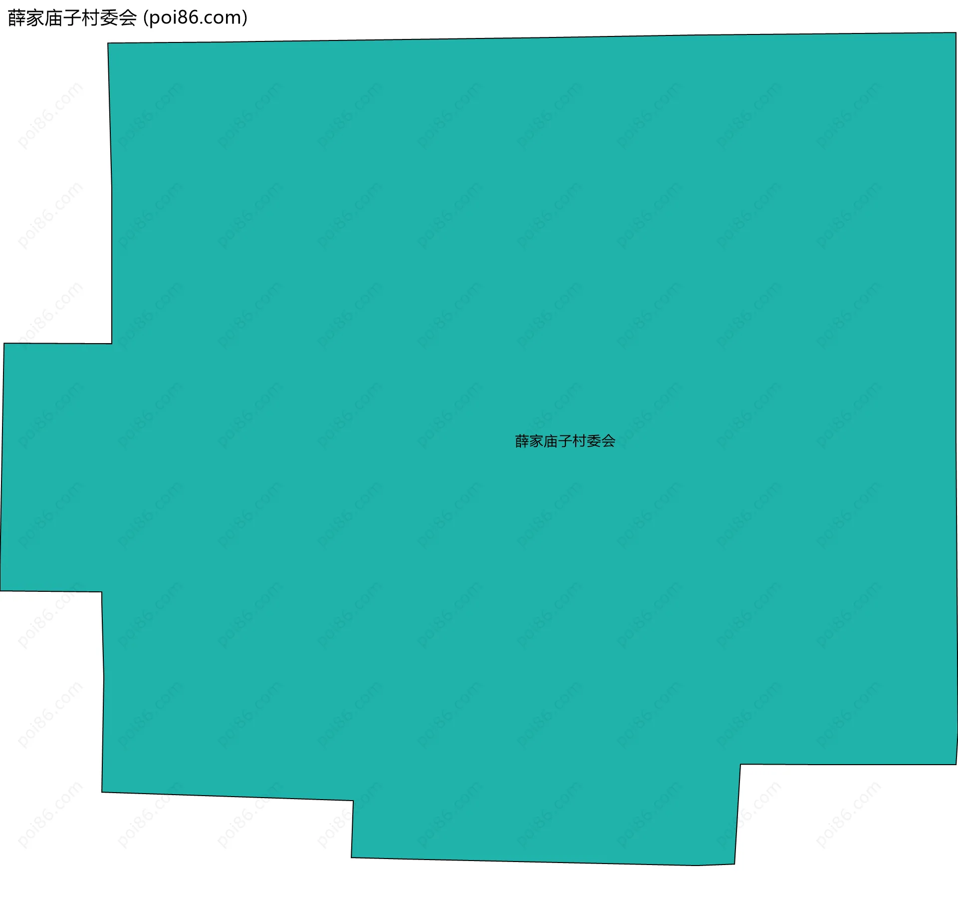 薛家庙子村委会边界地图