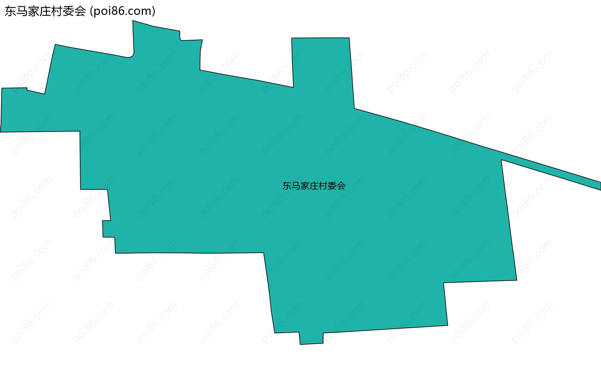 东马家庄村委会边界地图