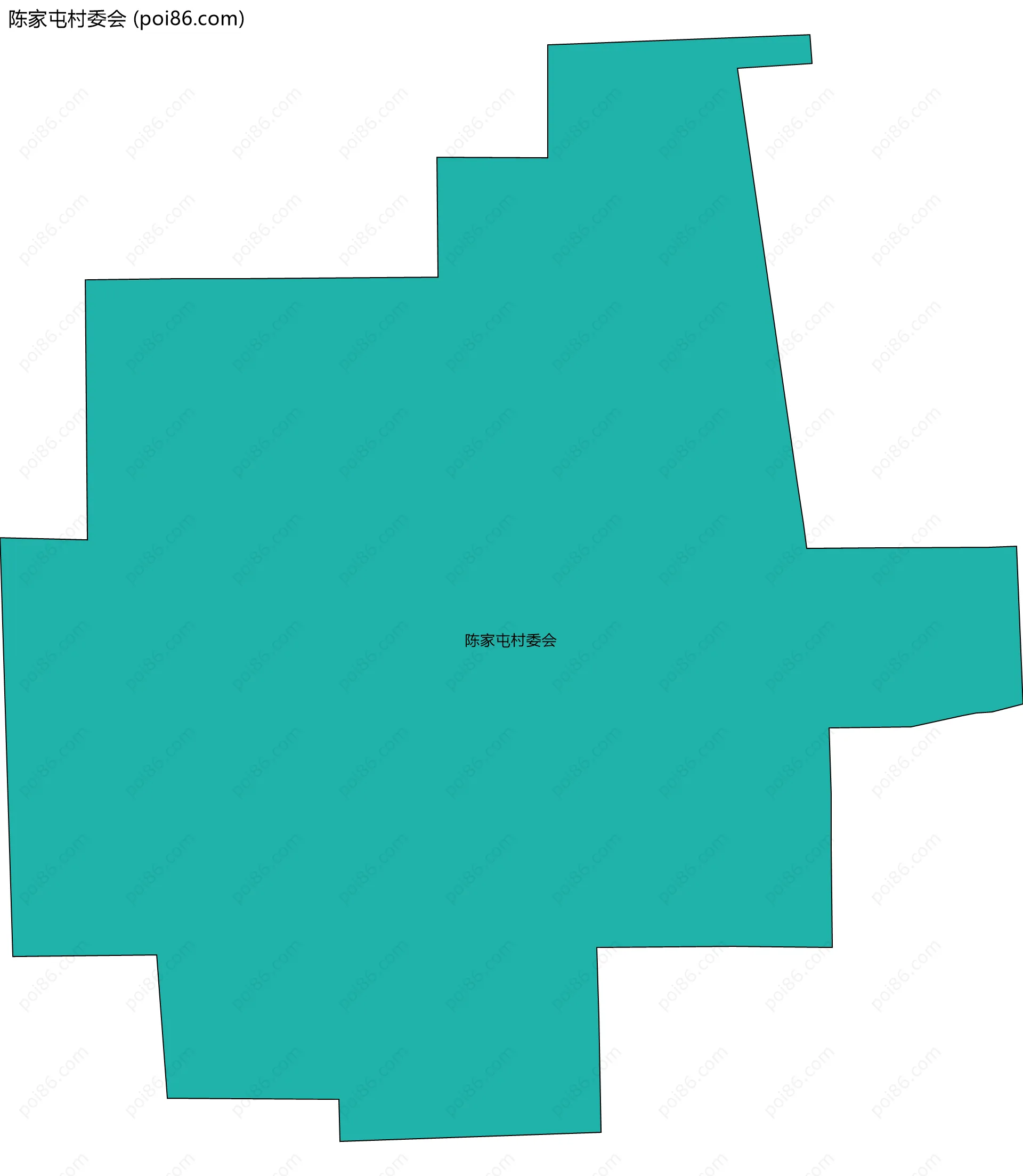 陈家屯村委会边界地图