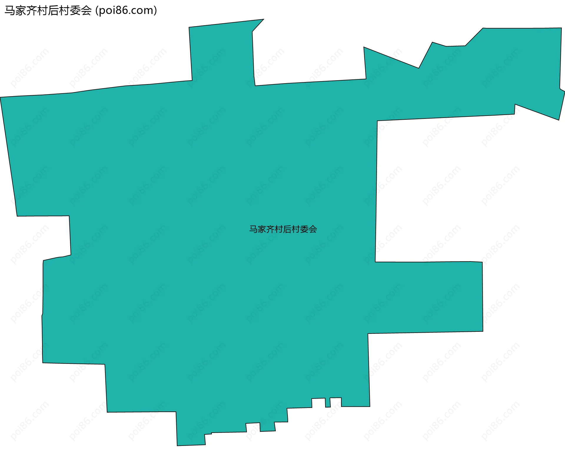 马家齐村后村委会边界地图