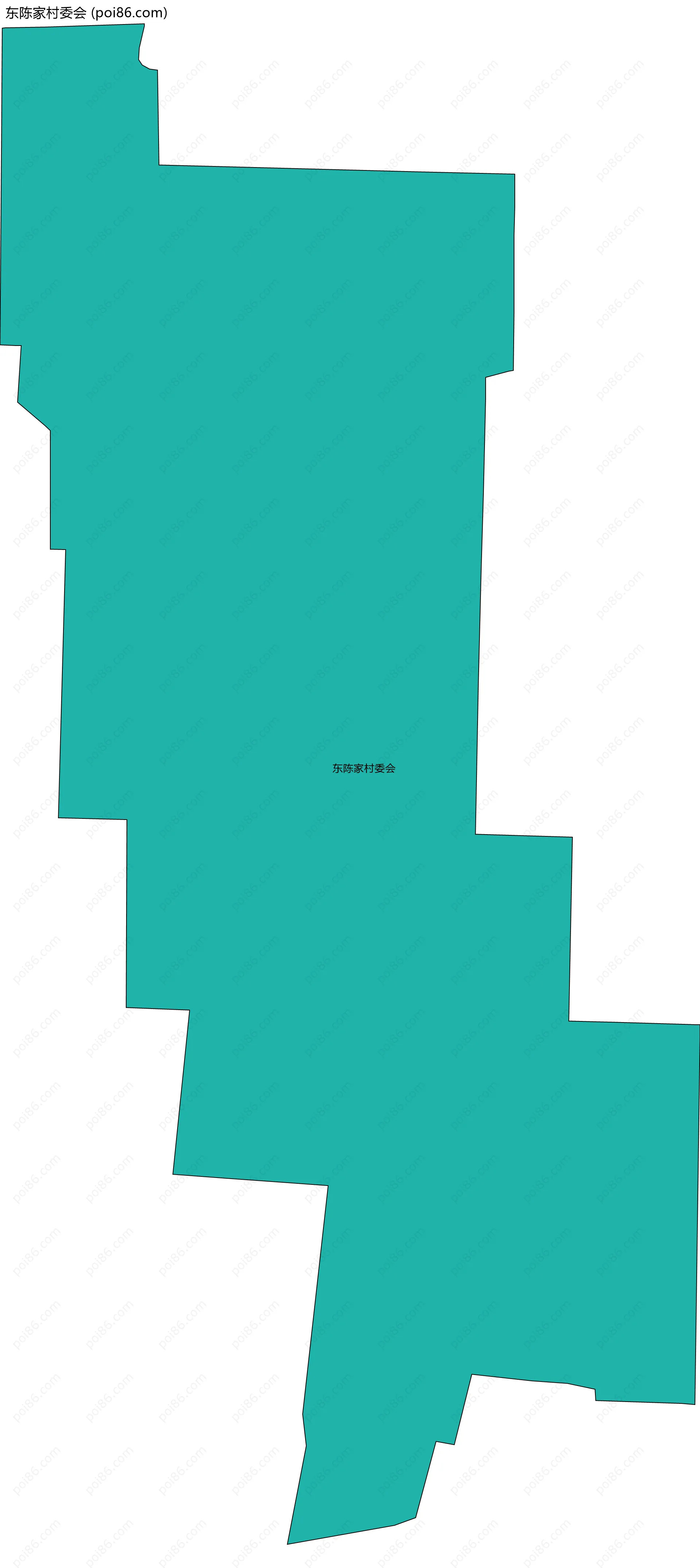 东陈家村委会边界地图