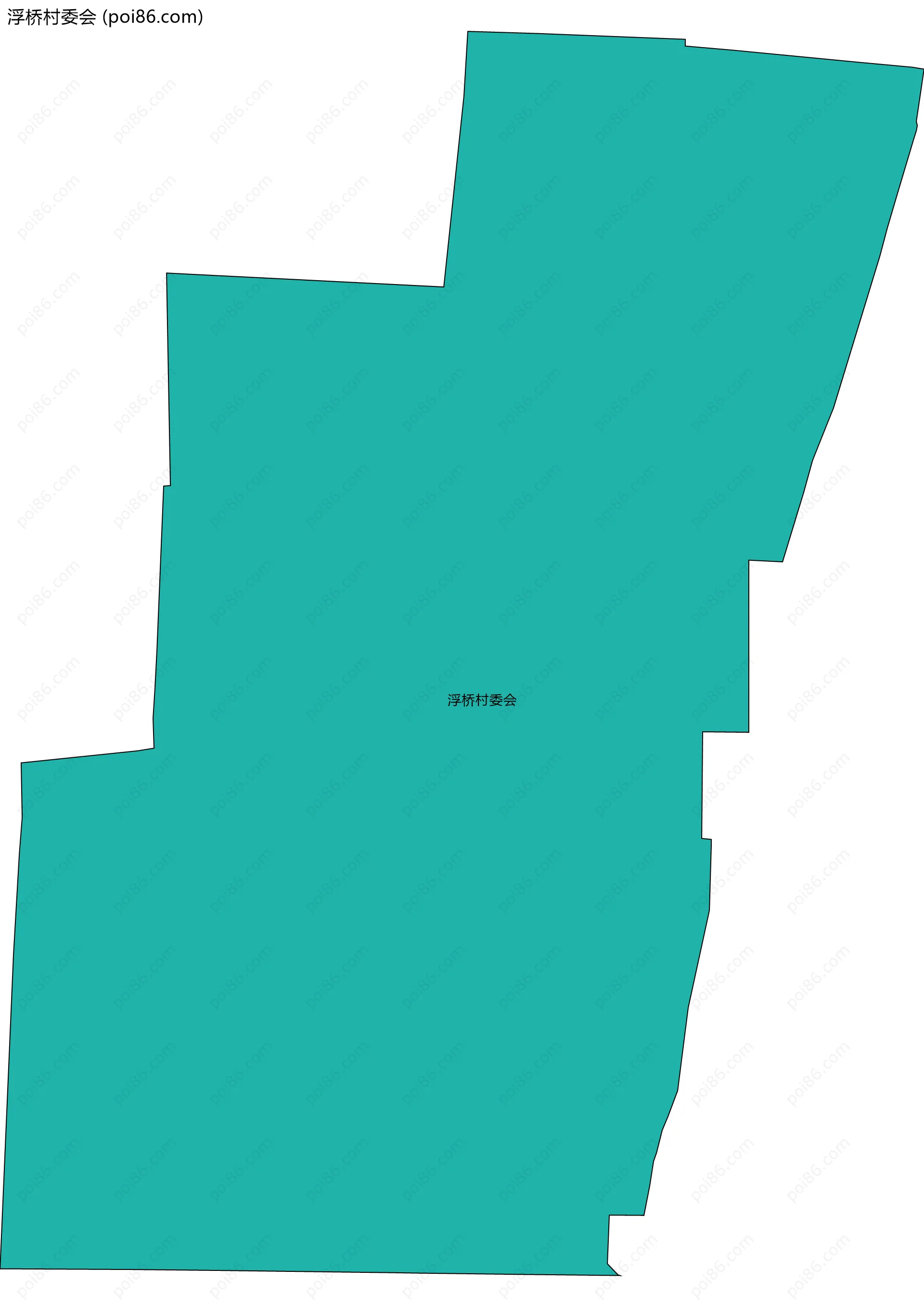 浮桥村委会边界地图