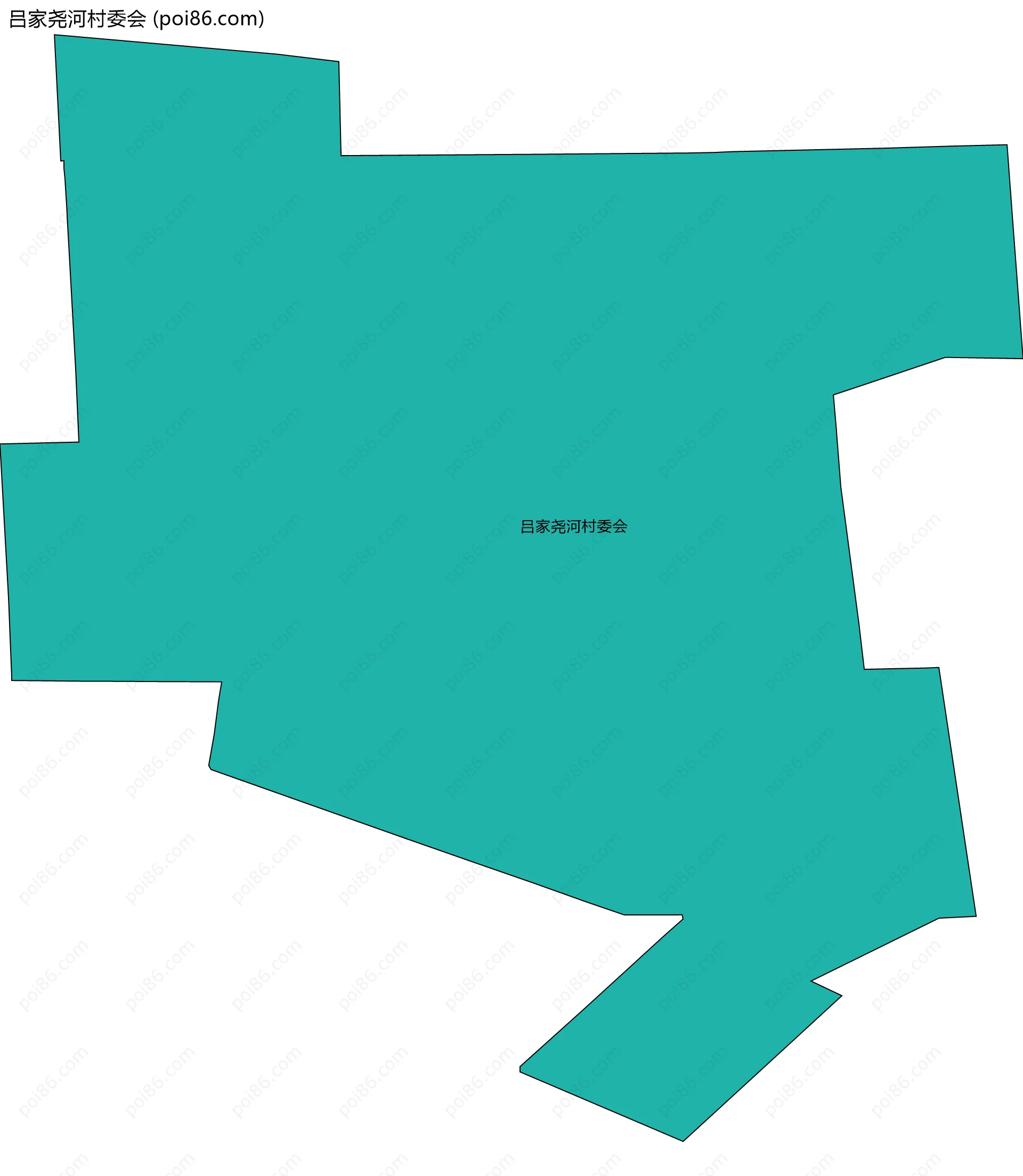 吕家尧河村委会边界地图