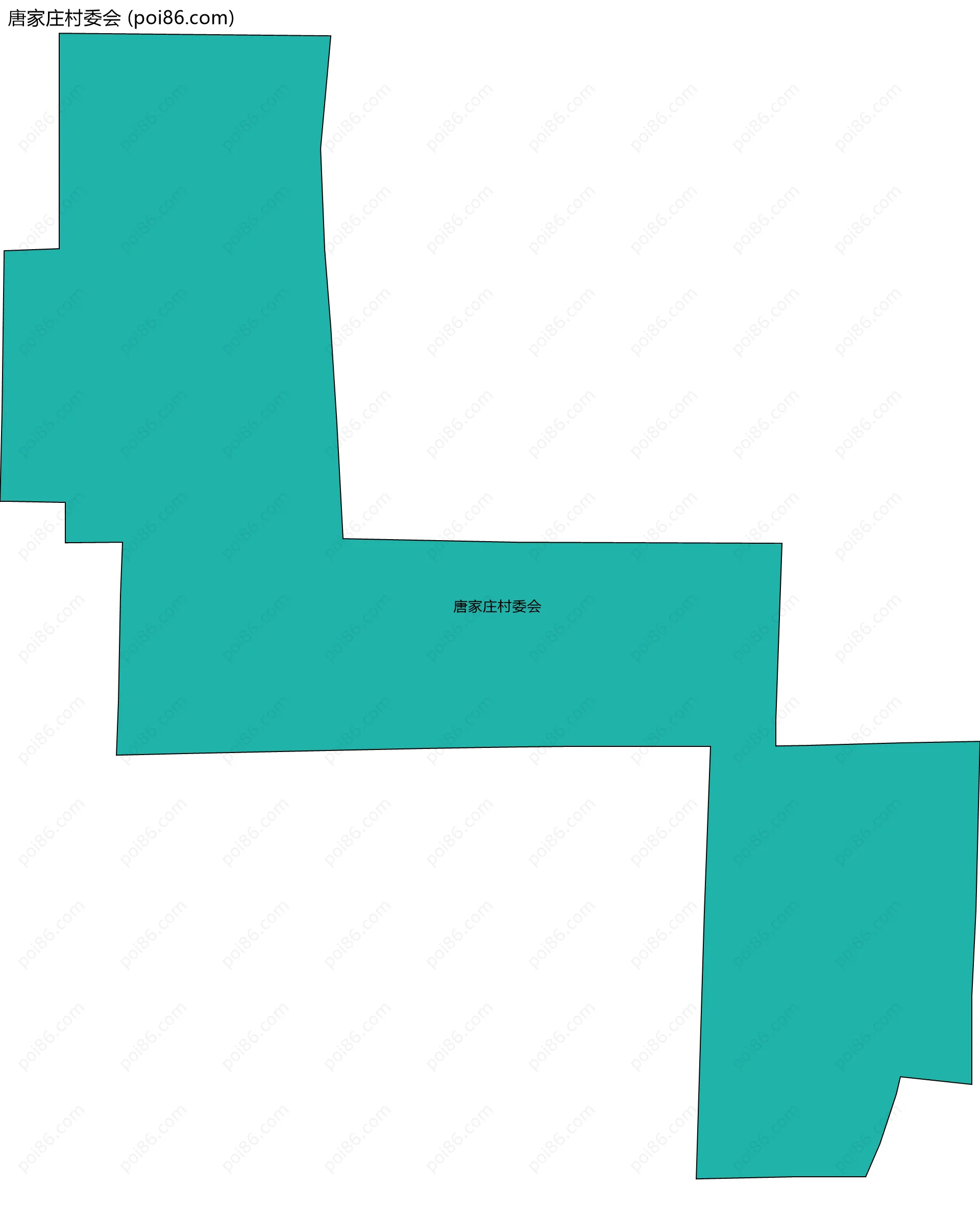 唐家庄村委会边界地图