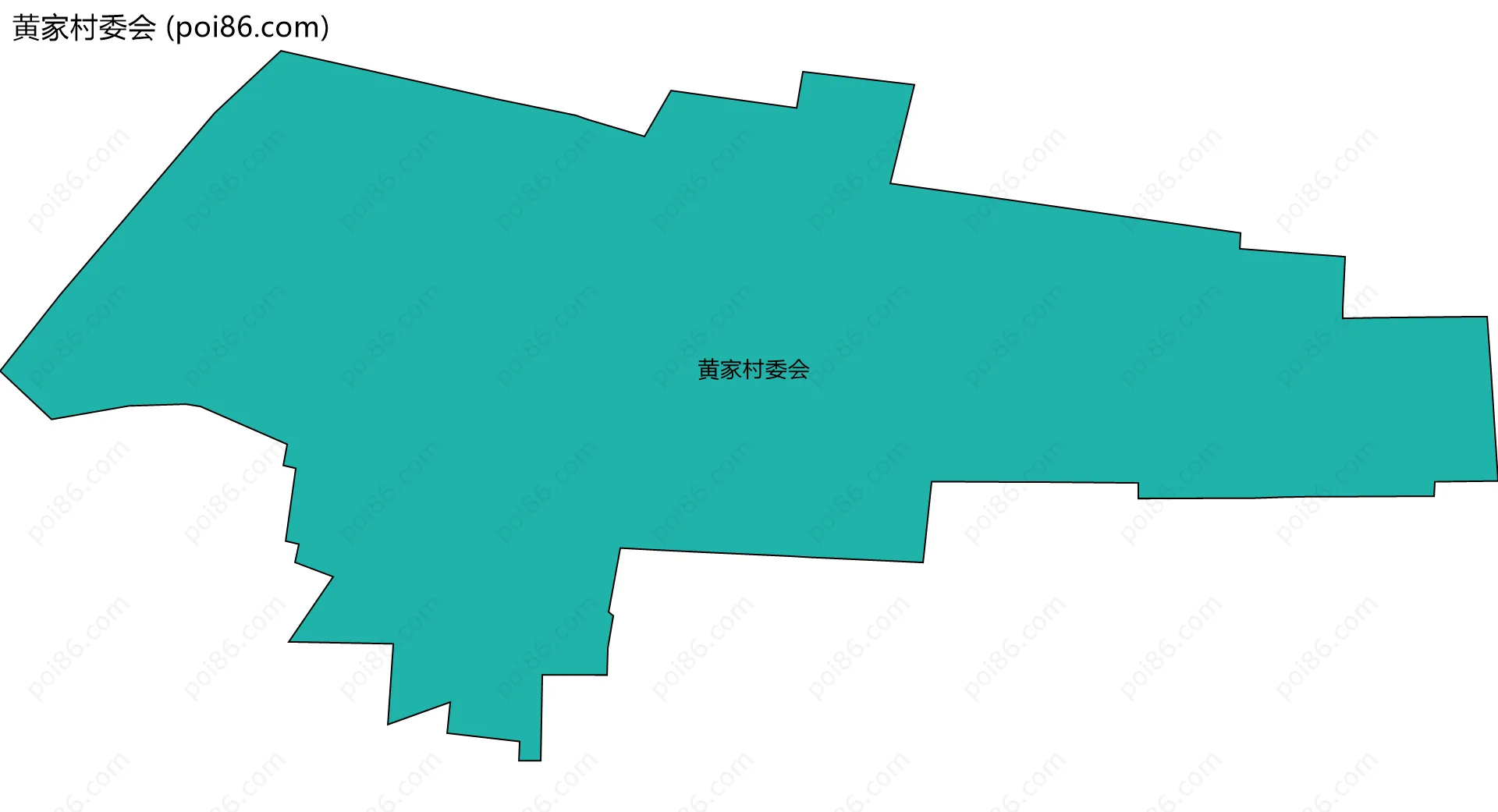 黄家村委会边界地图