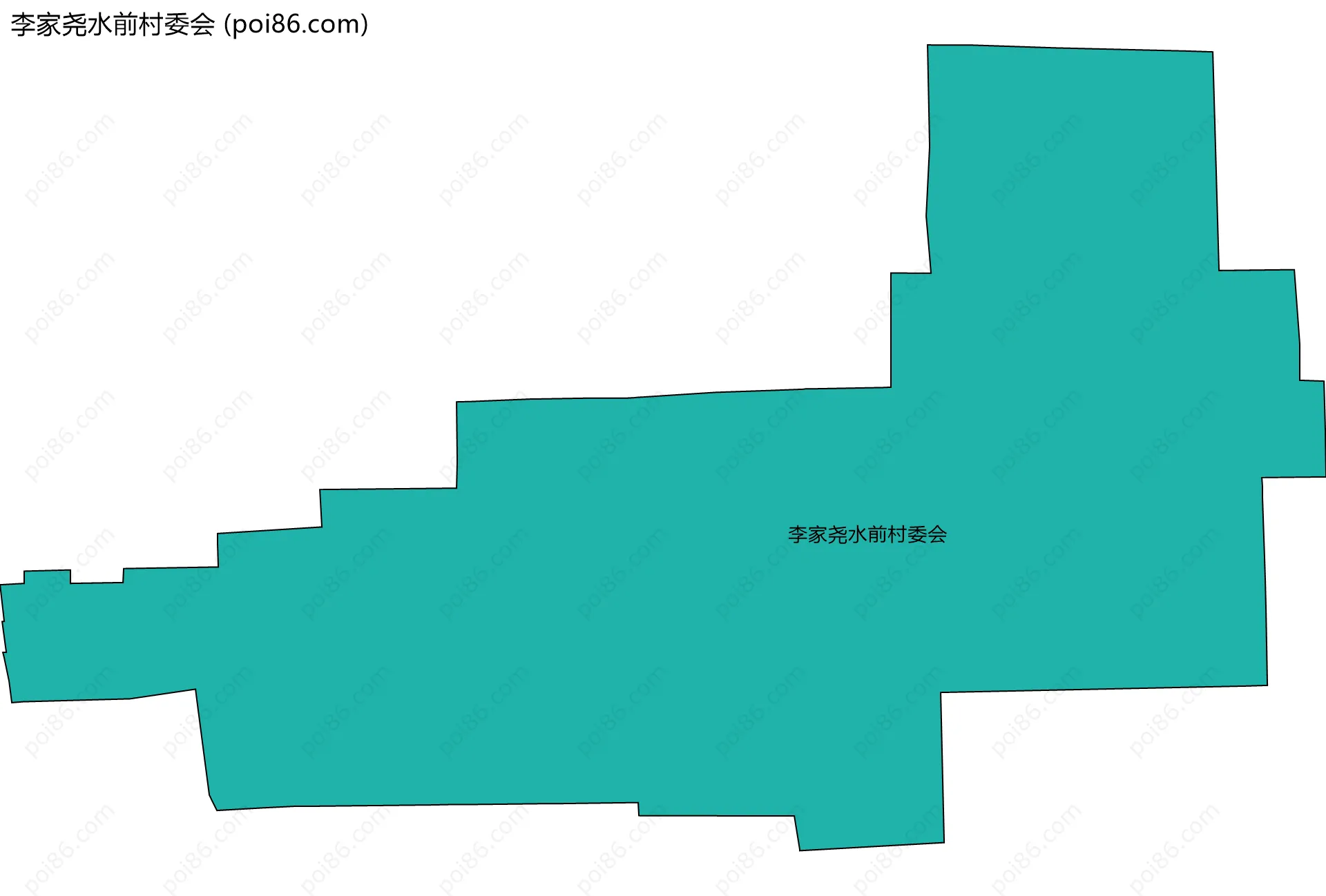 李家尧水前村委会边界地图