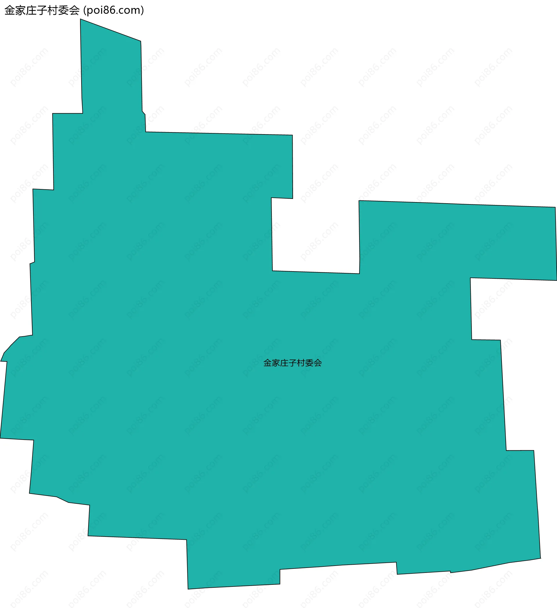 金家庄子村委会边界地图