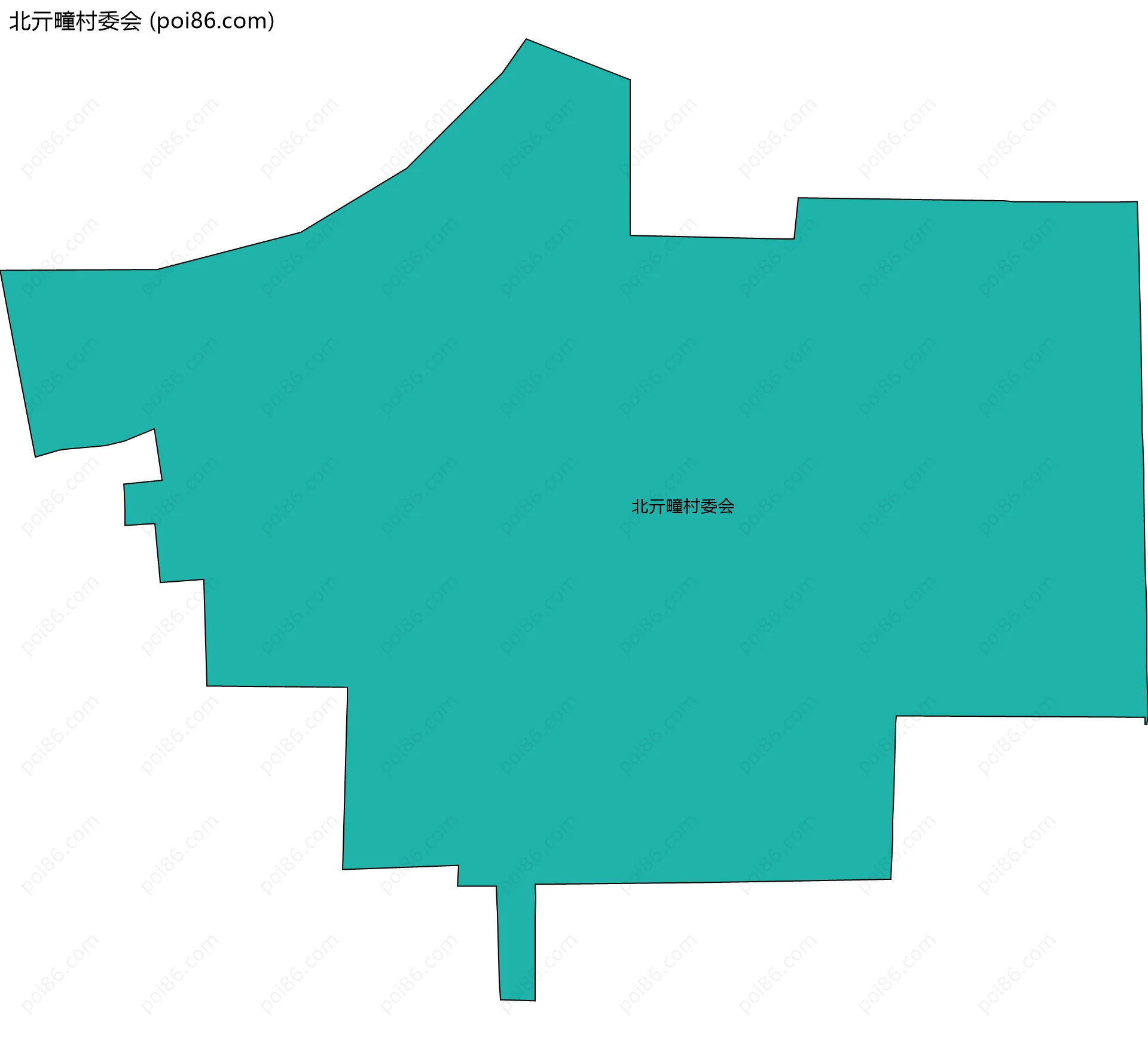 北亓疃村委会边界地图