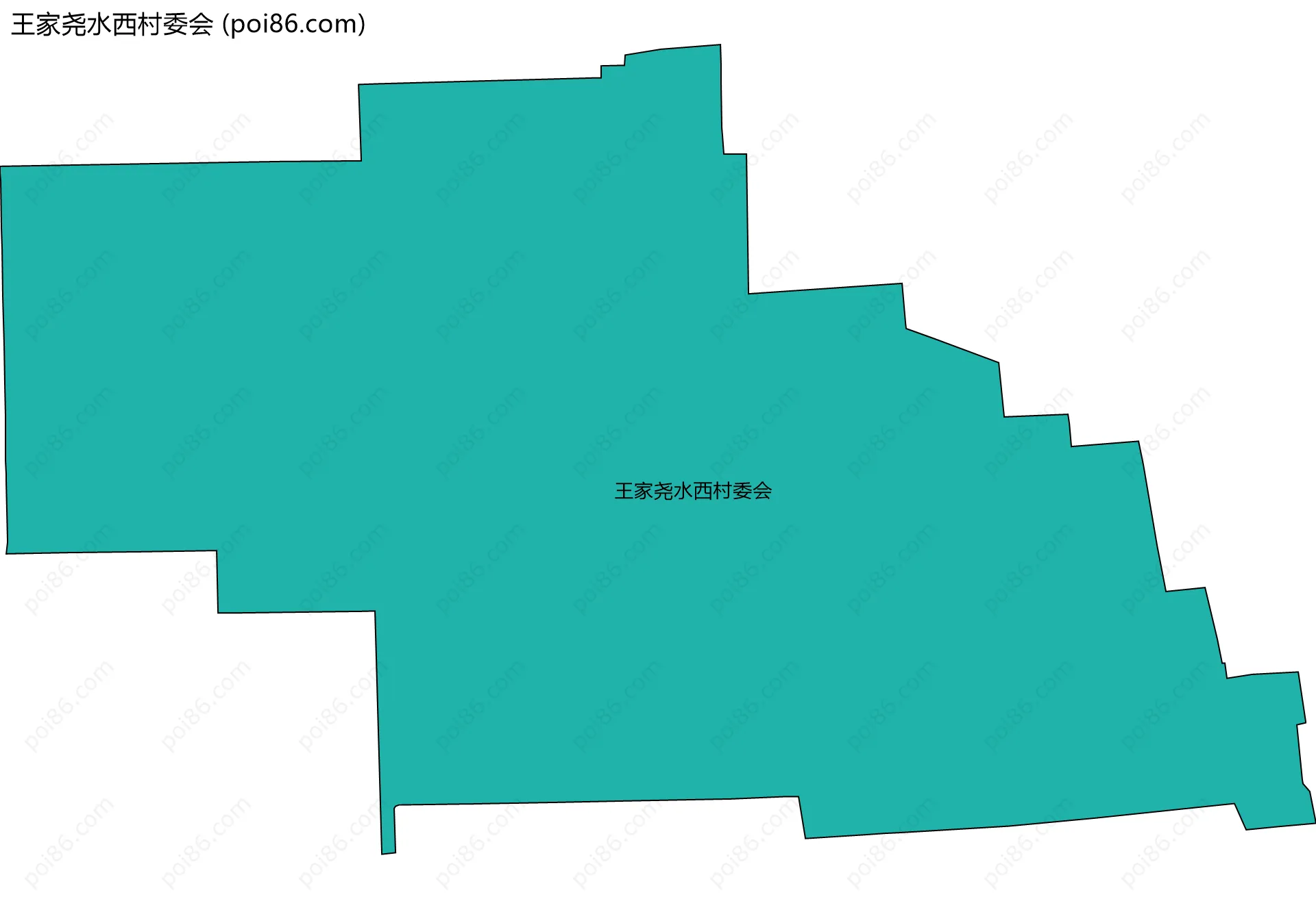 王家尧水西村委会边界地图