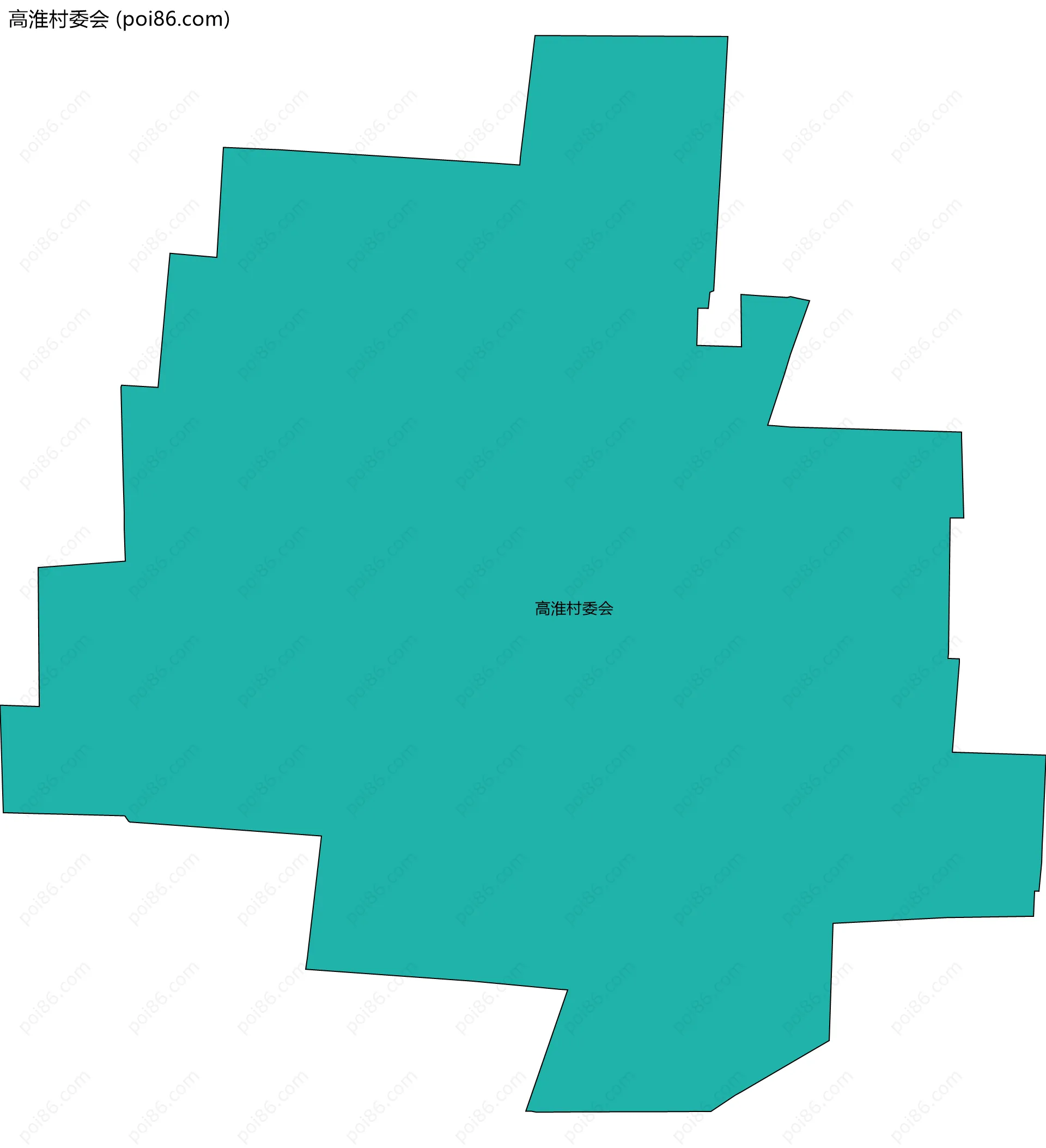 高淮村委会边界地图