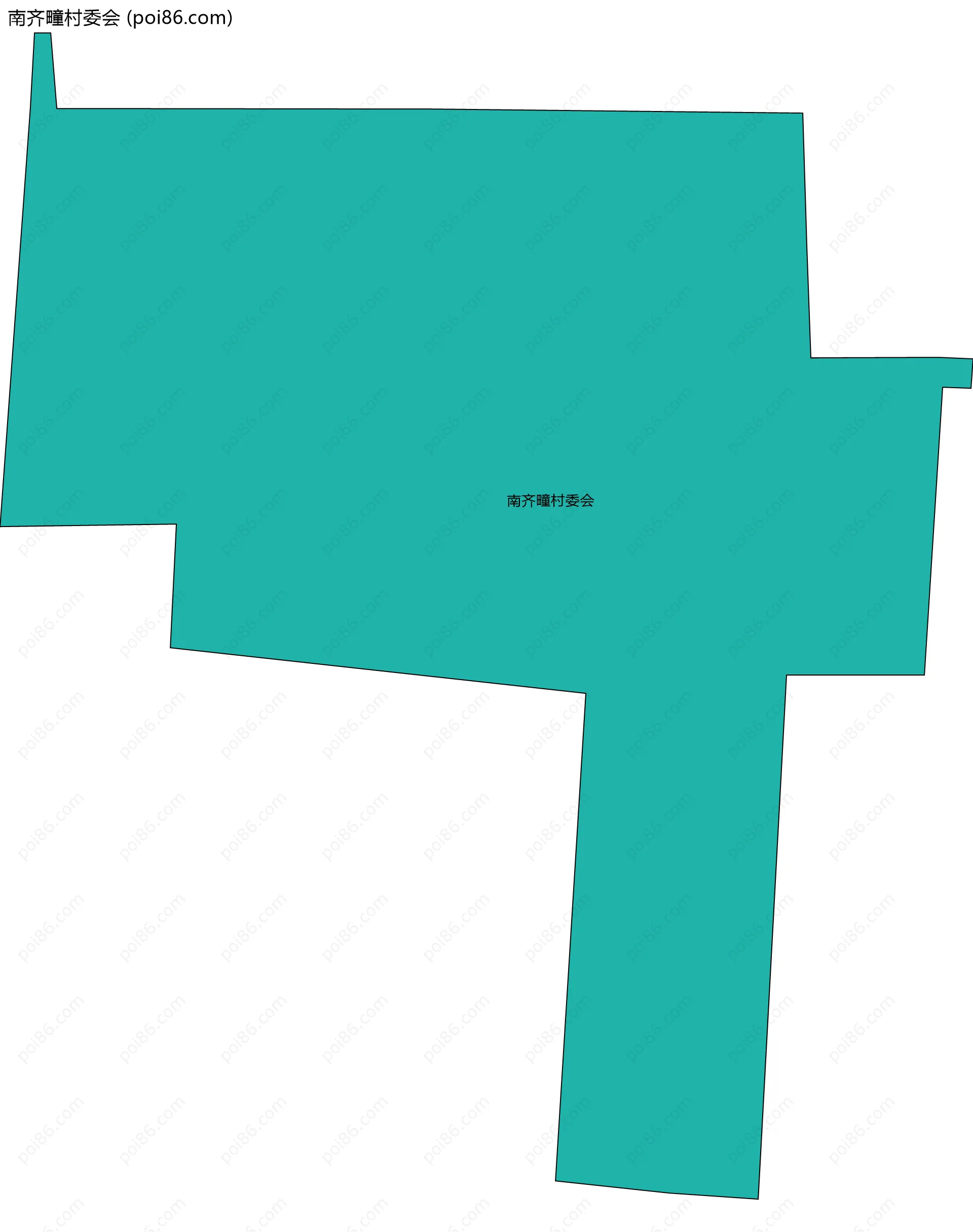 南齐疃村委会边界地图