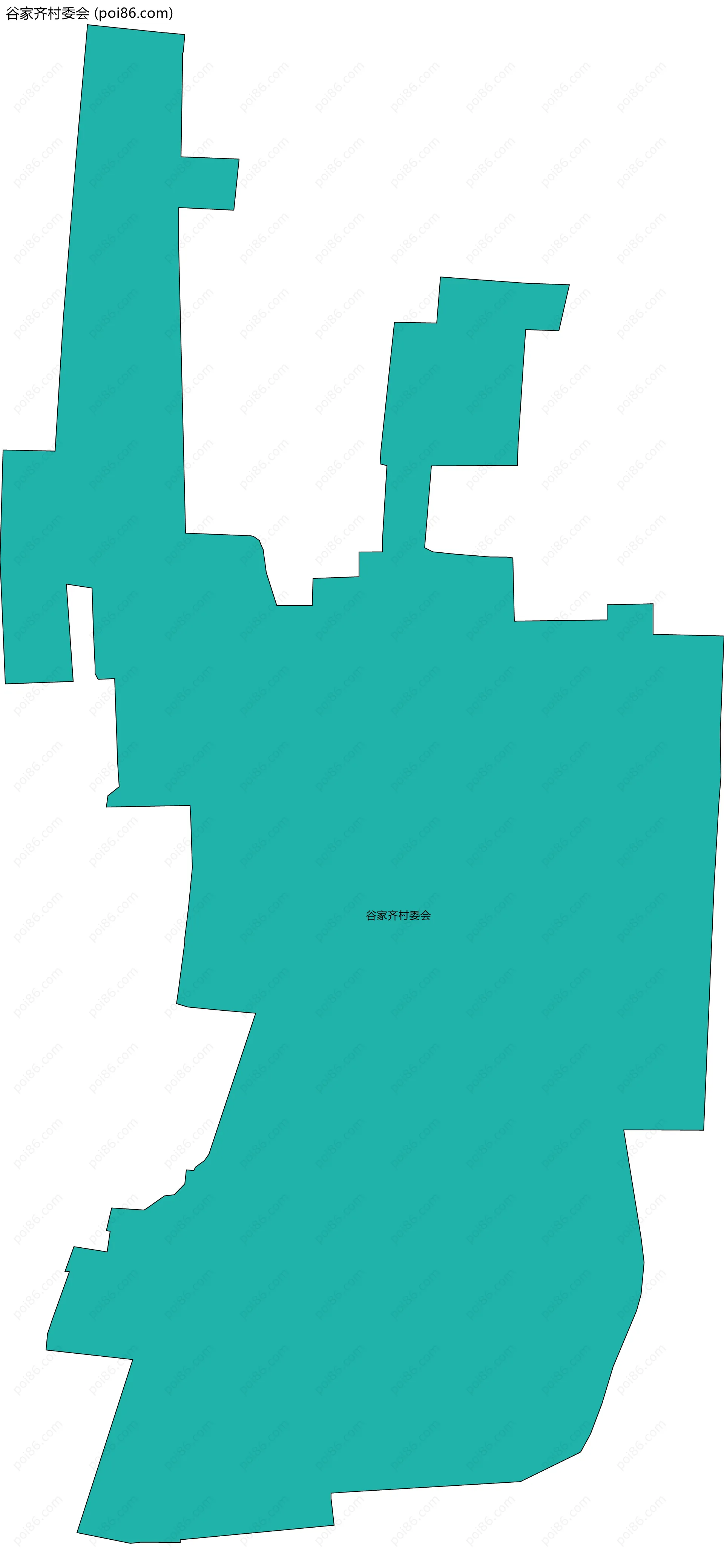 谷家齐村委会边界地图